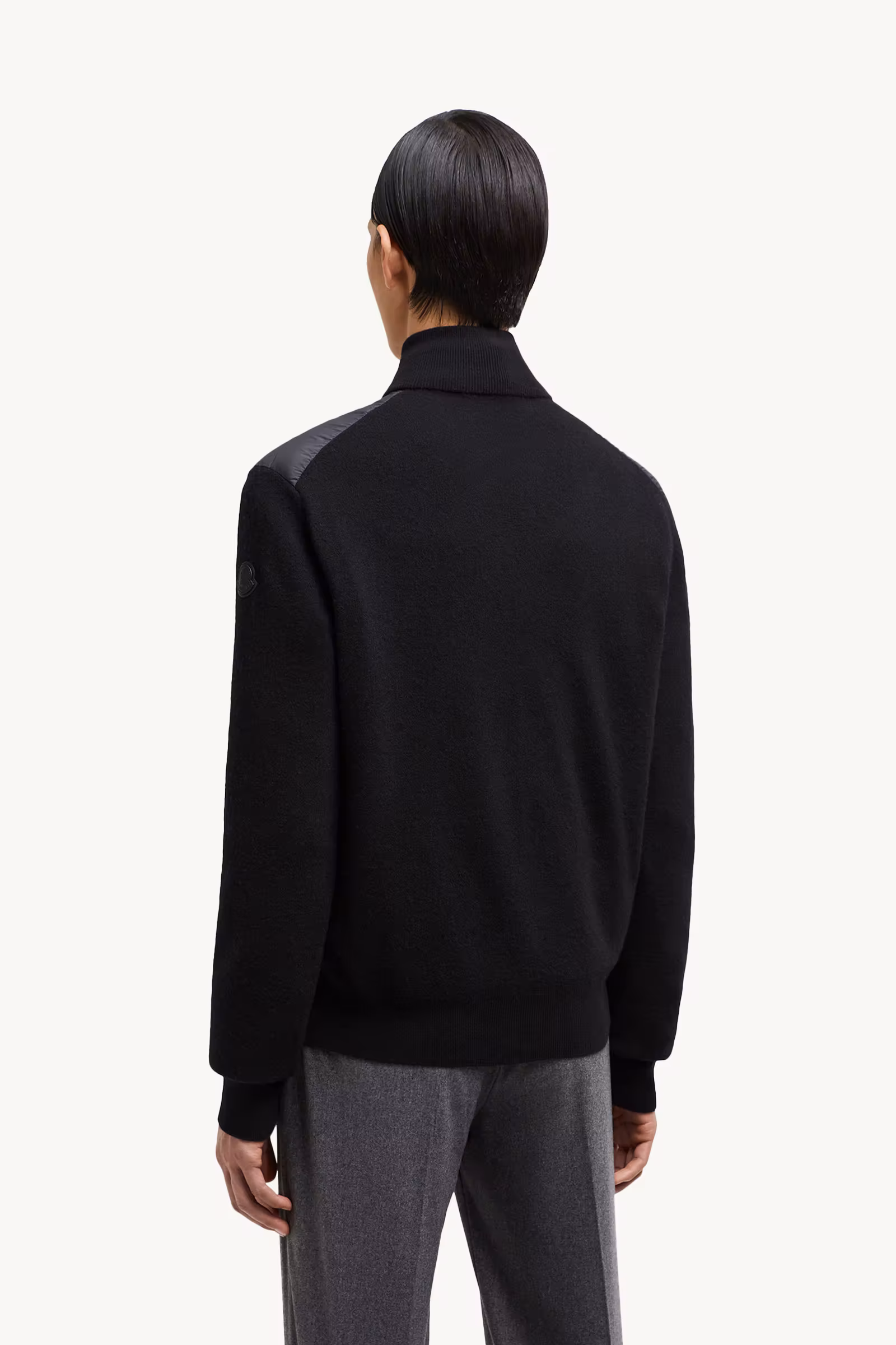 Padded Wool & Cashmere Zip-Up Cardigan