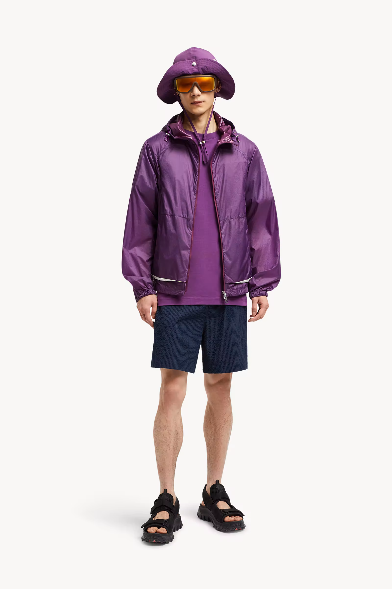 Belted Seersucker Shorts