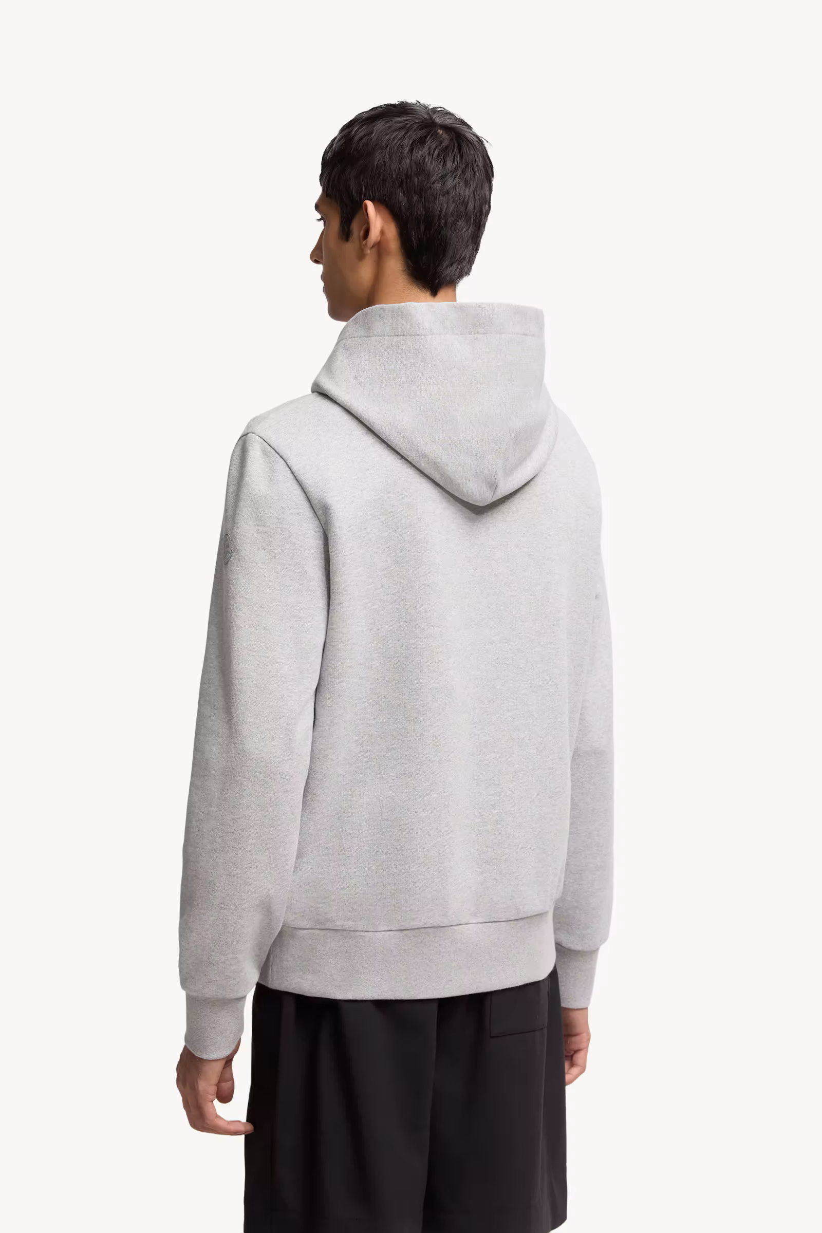 Embroidered Mountain Logo Cotton Hoodie