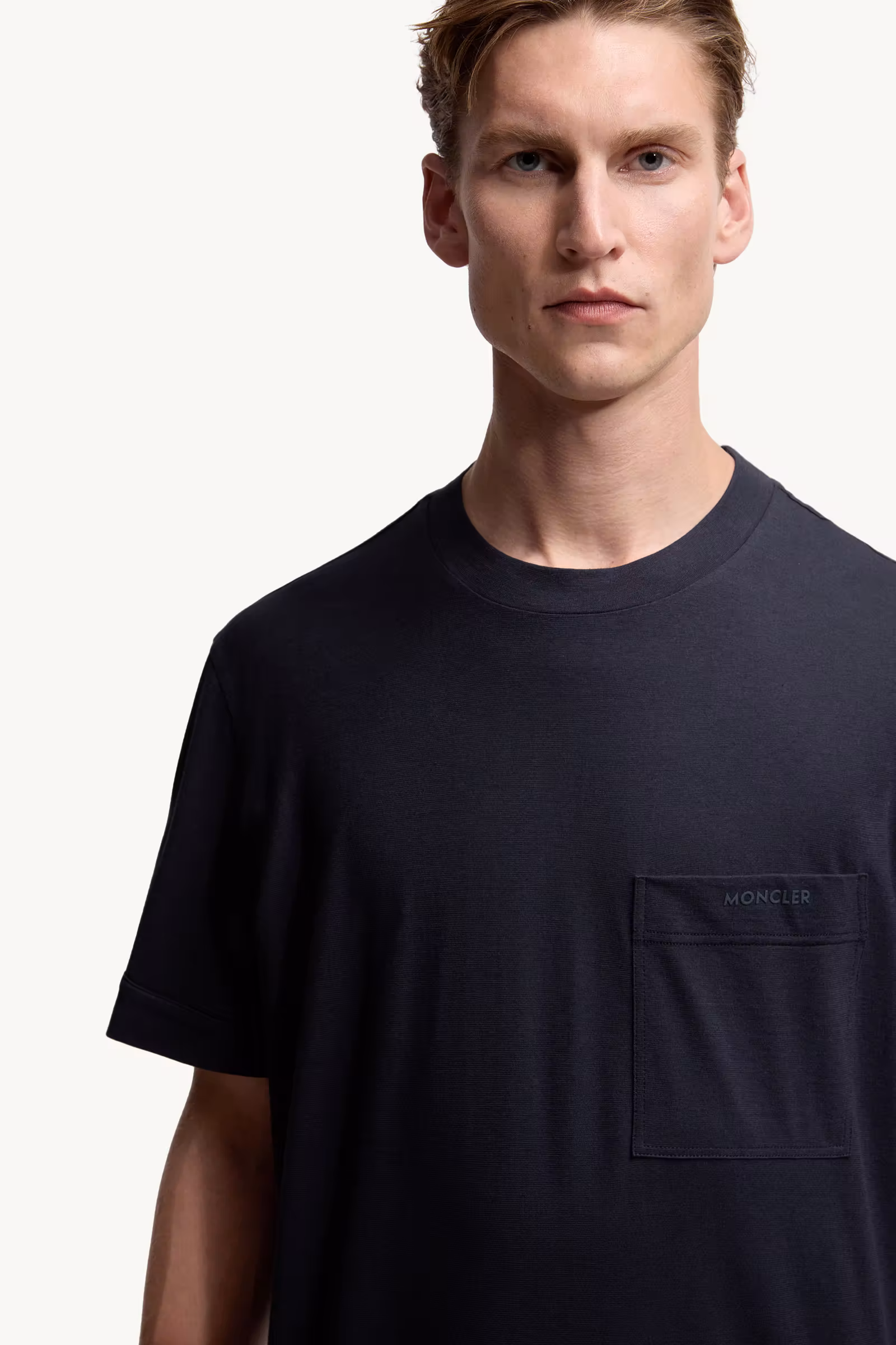 Logo Cotton & Silk T-Shirt with Pocket