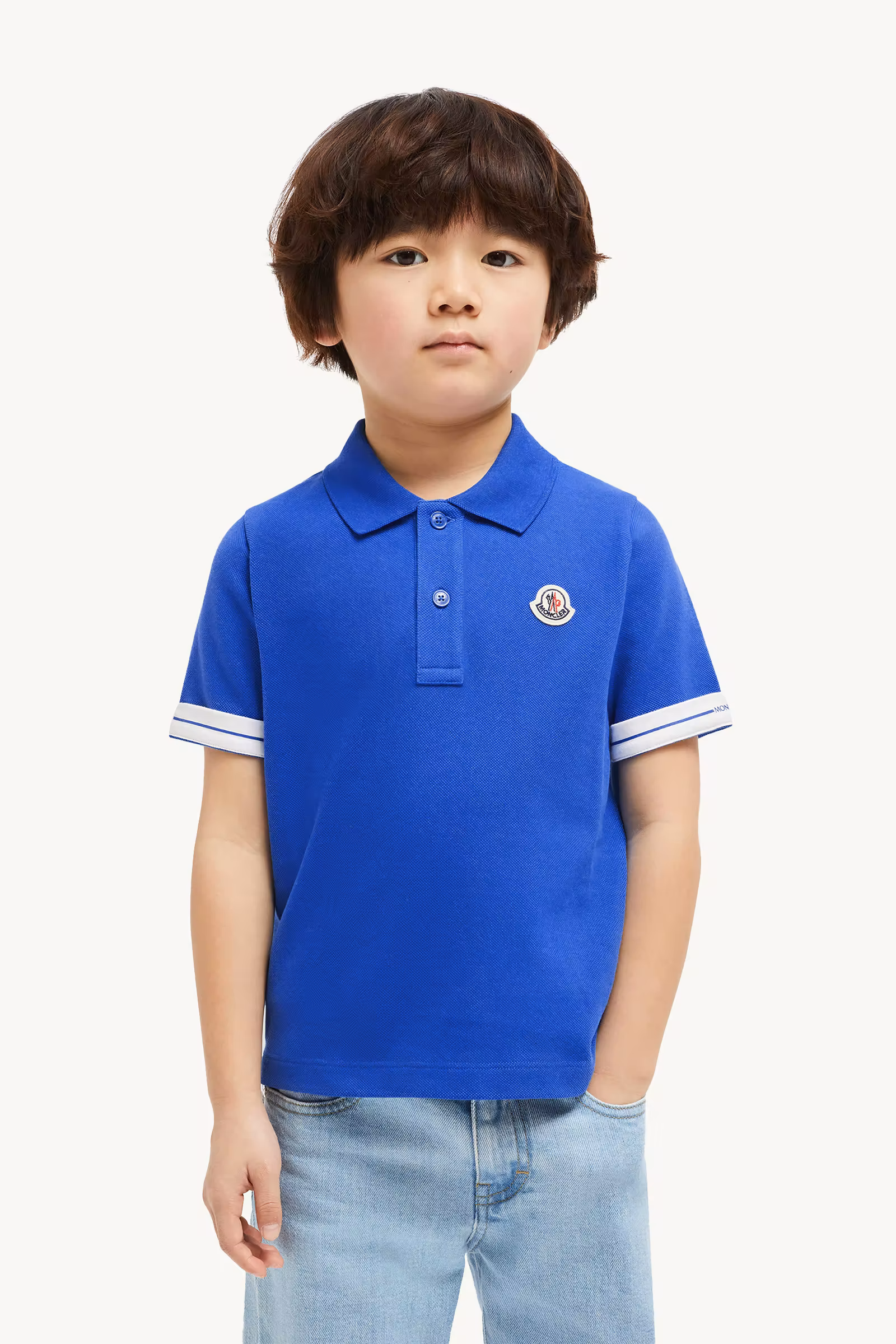 Logo Patch Cotton Piquet Polo Shirt
