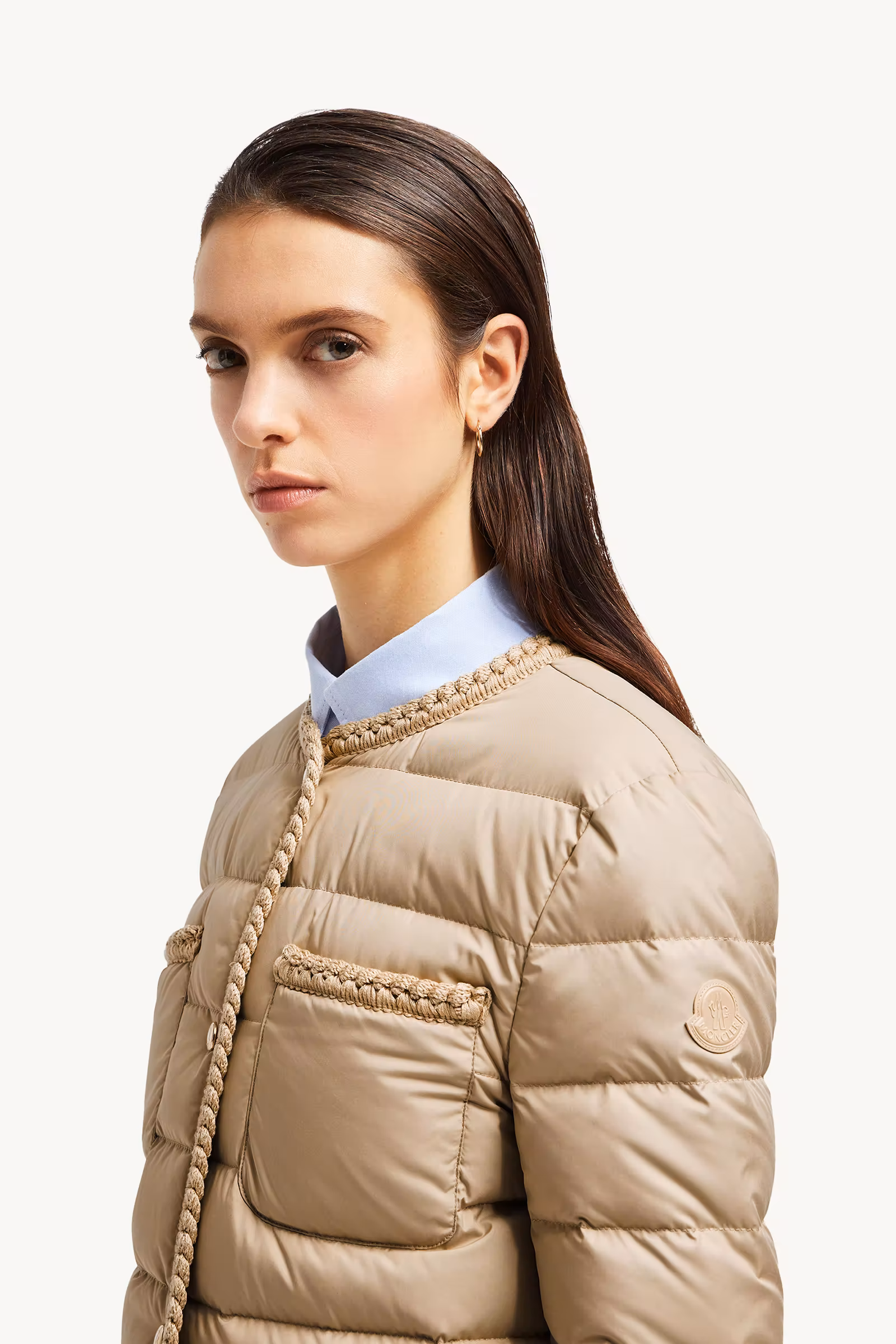 Gencay Braided Trim Short Down Jacket
