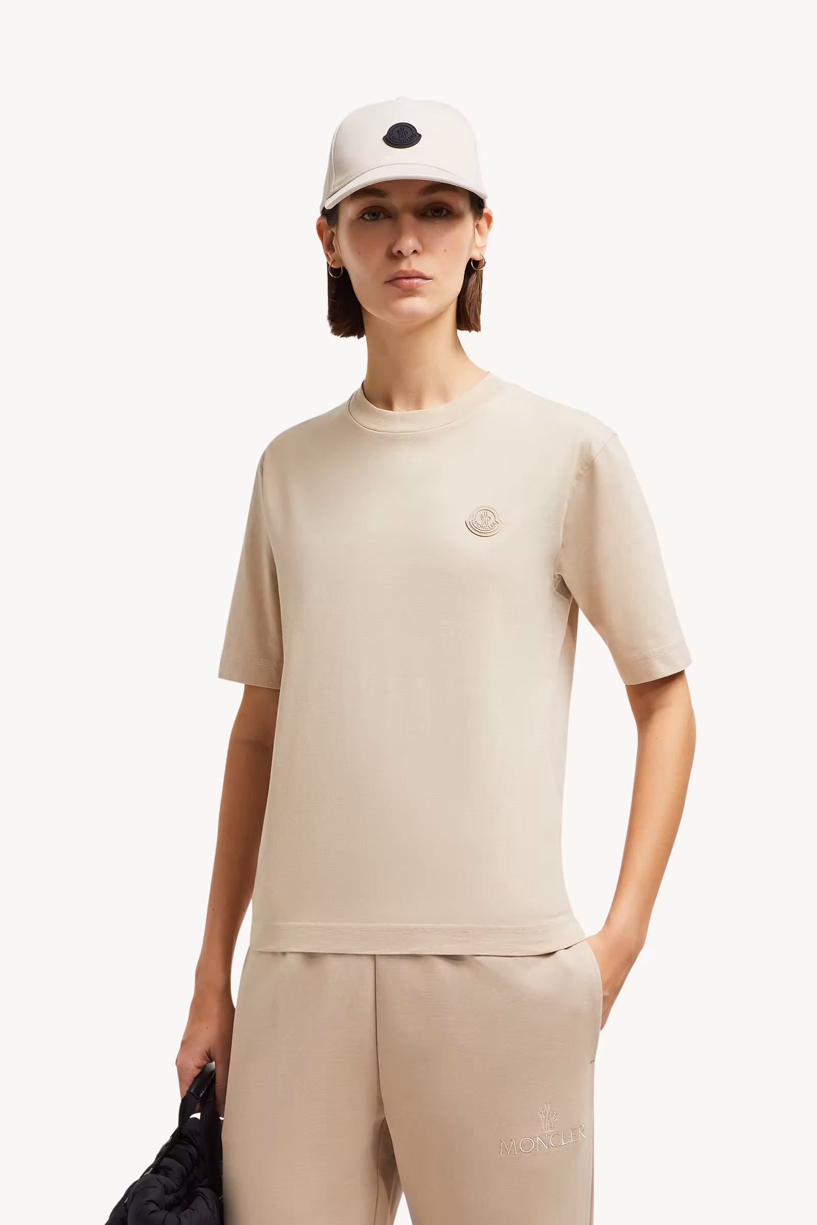 Silicone Logo Patch Cotton T-Shirt