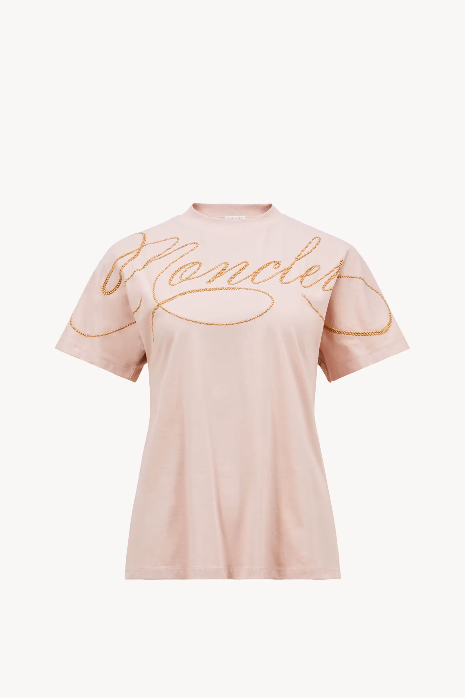 Embroidered Cursive Logo Cotton T-Shirt