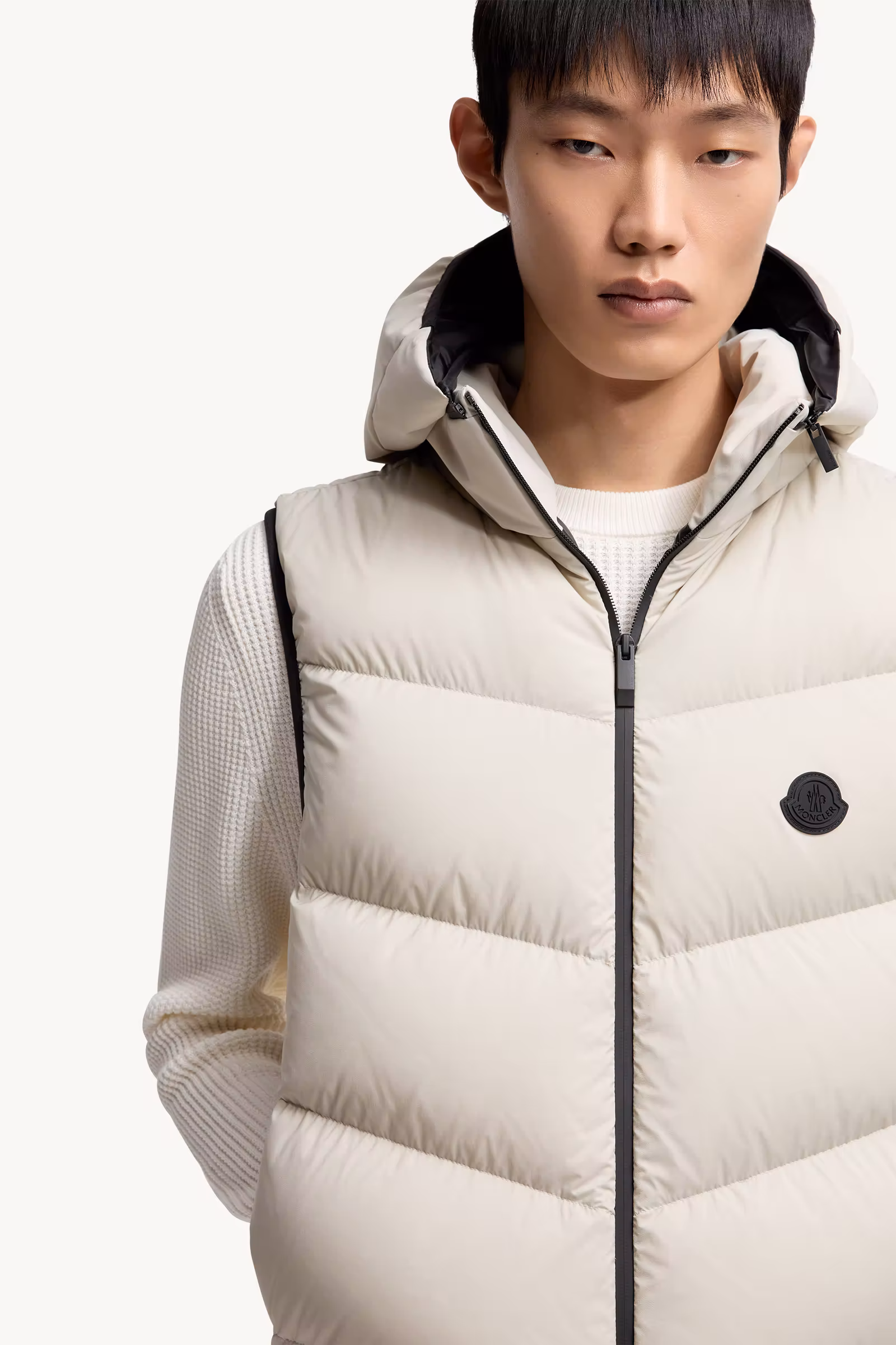 Guersac Diagonal-Quilted Hooded Down Vest