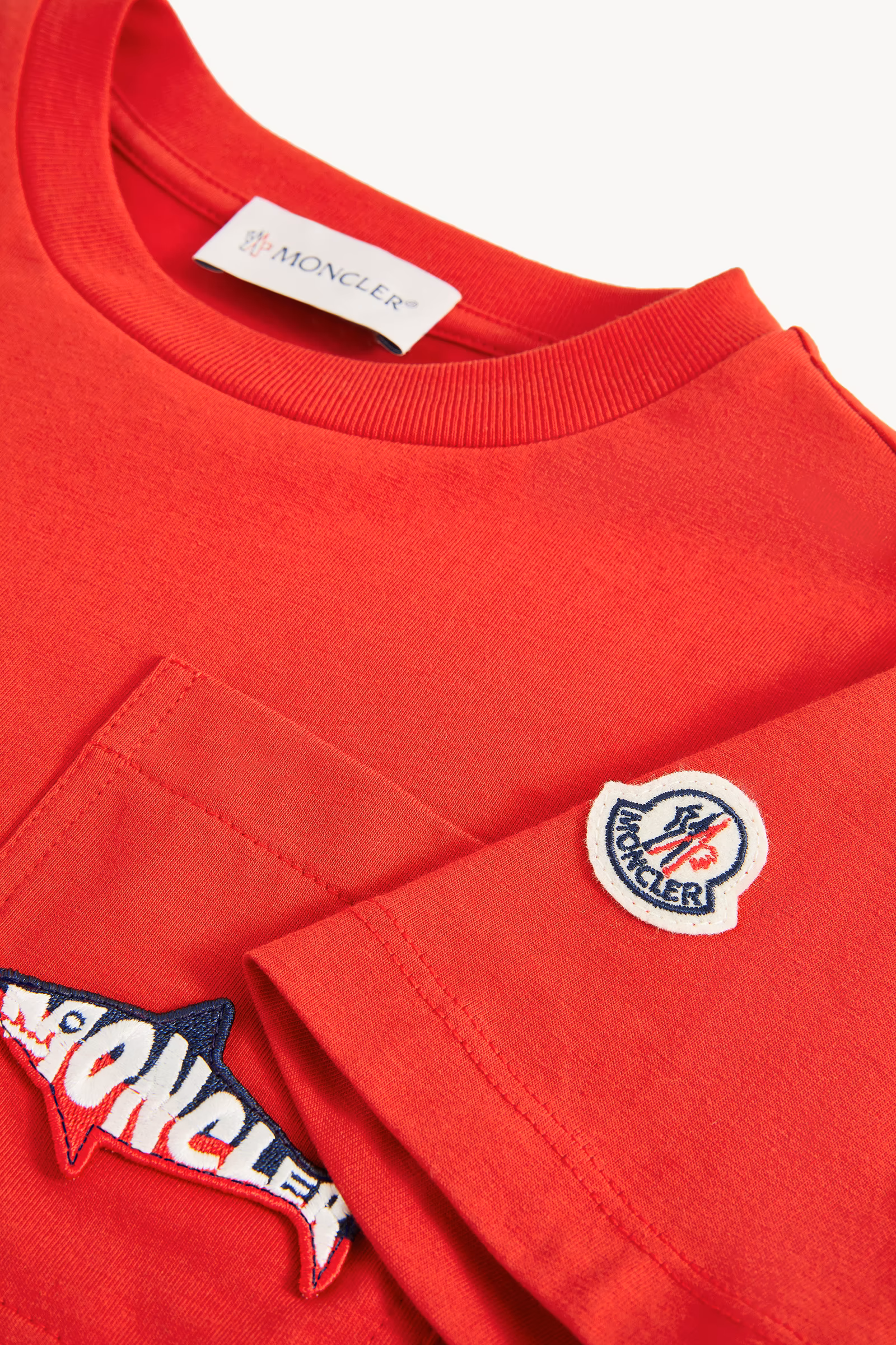 Embroidered Shark Cotton T-Shirt