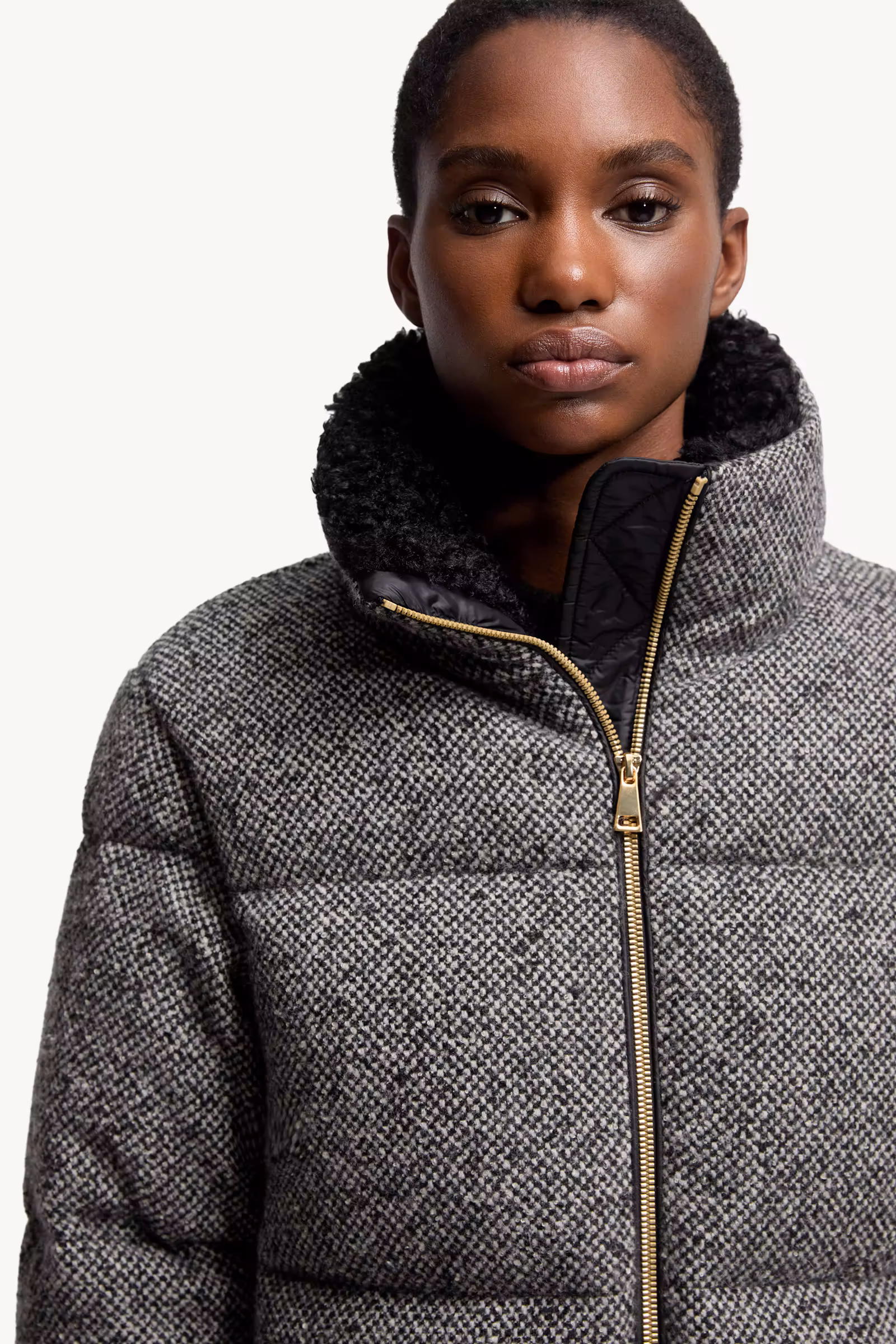 Careil Wool Bouclé Short Down Jacket