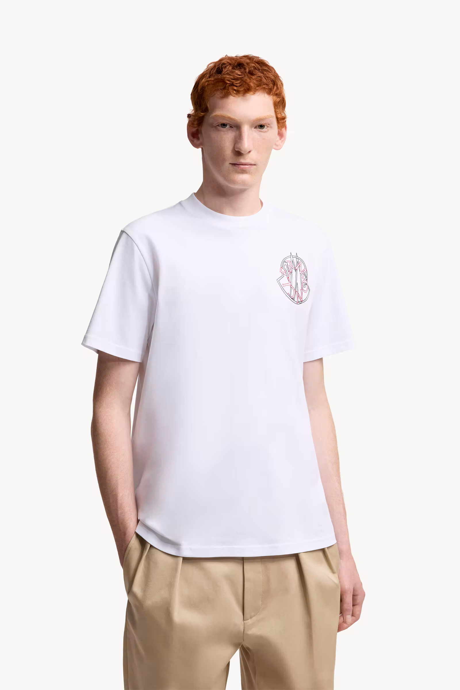 Overlapped Logo Cotton T-Shirt