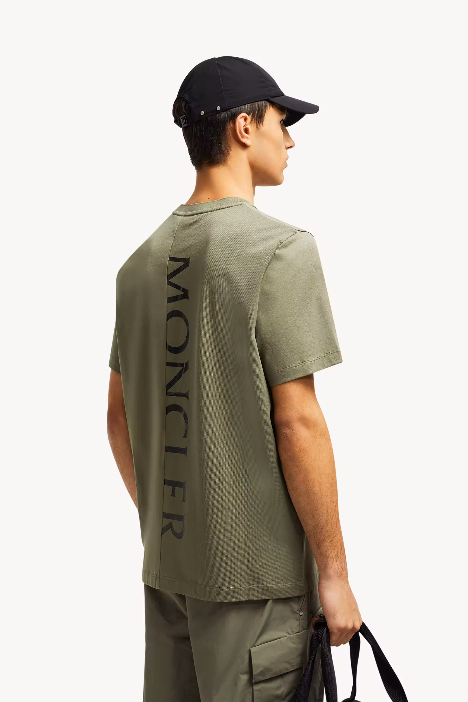 Vertical Back Logo Cotton T-Shirt