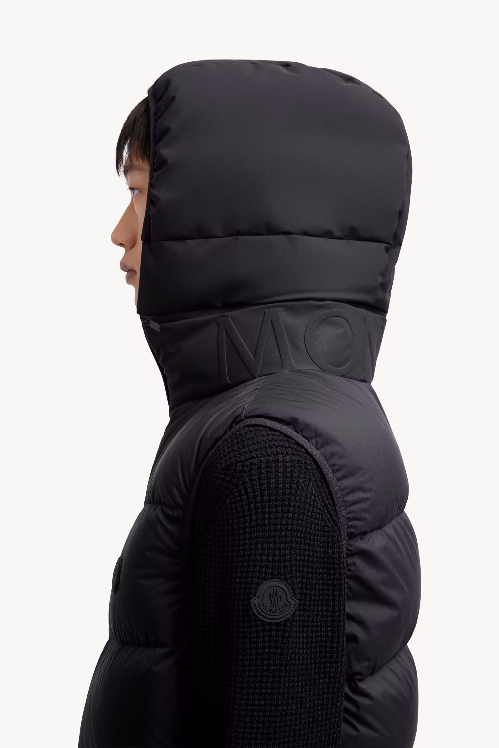 Guersac Diagonal-Quilted Hooded Down Vest