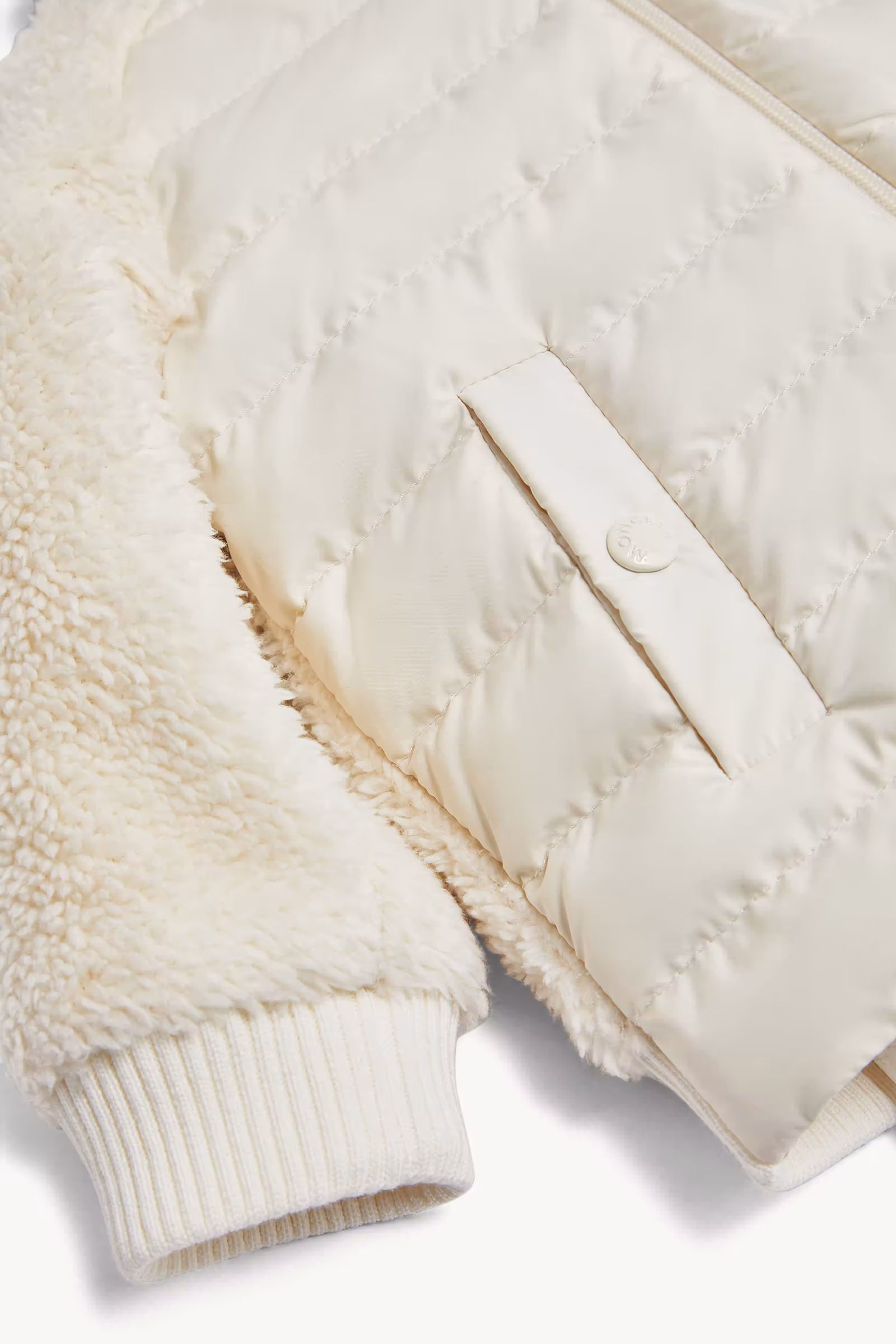 Padded Teddy Zip-Up Hoodie