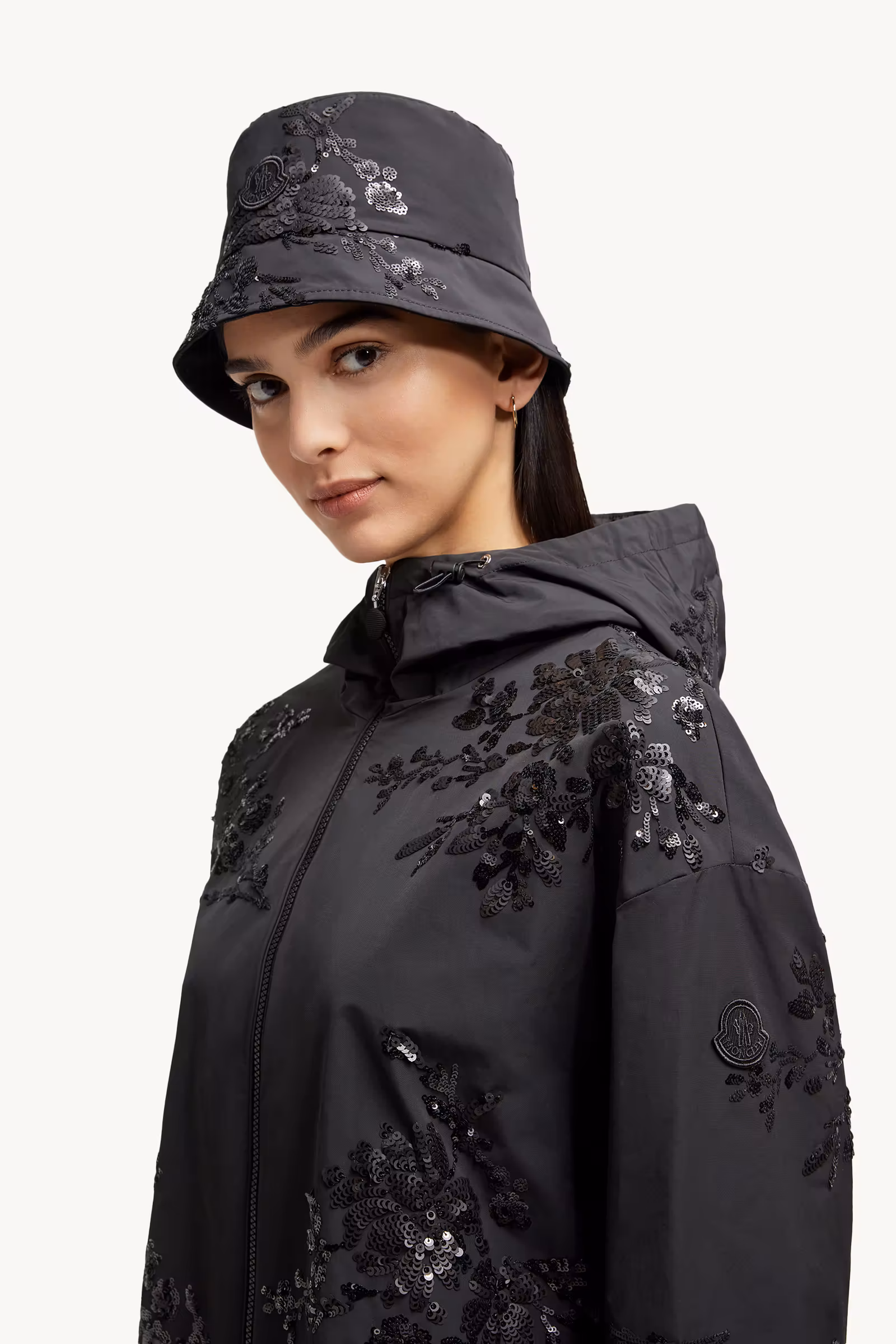 Sequin-Embroidered Bucket Hat