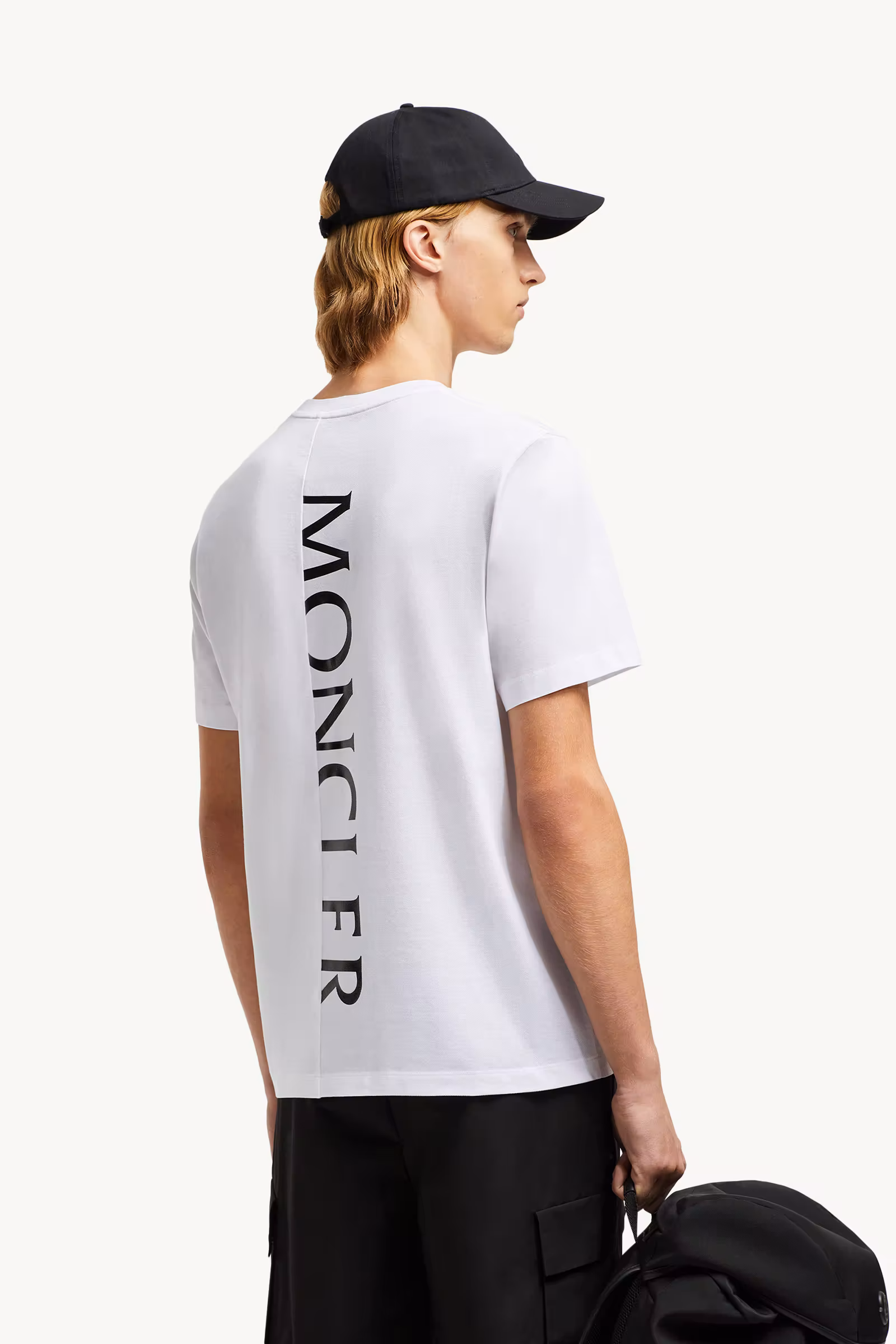 Vertical Back Logo Cotton T-Shirt