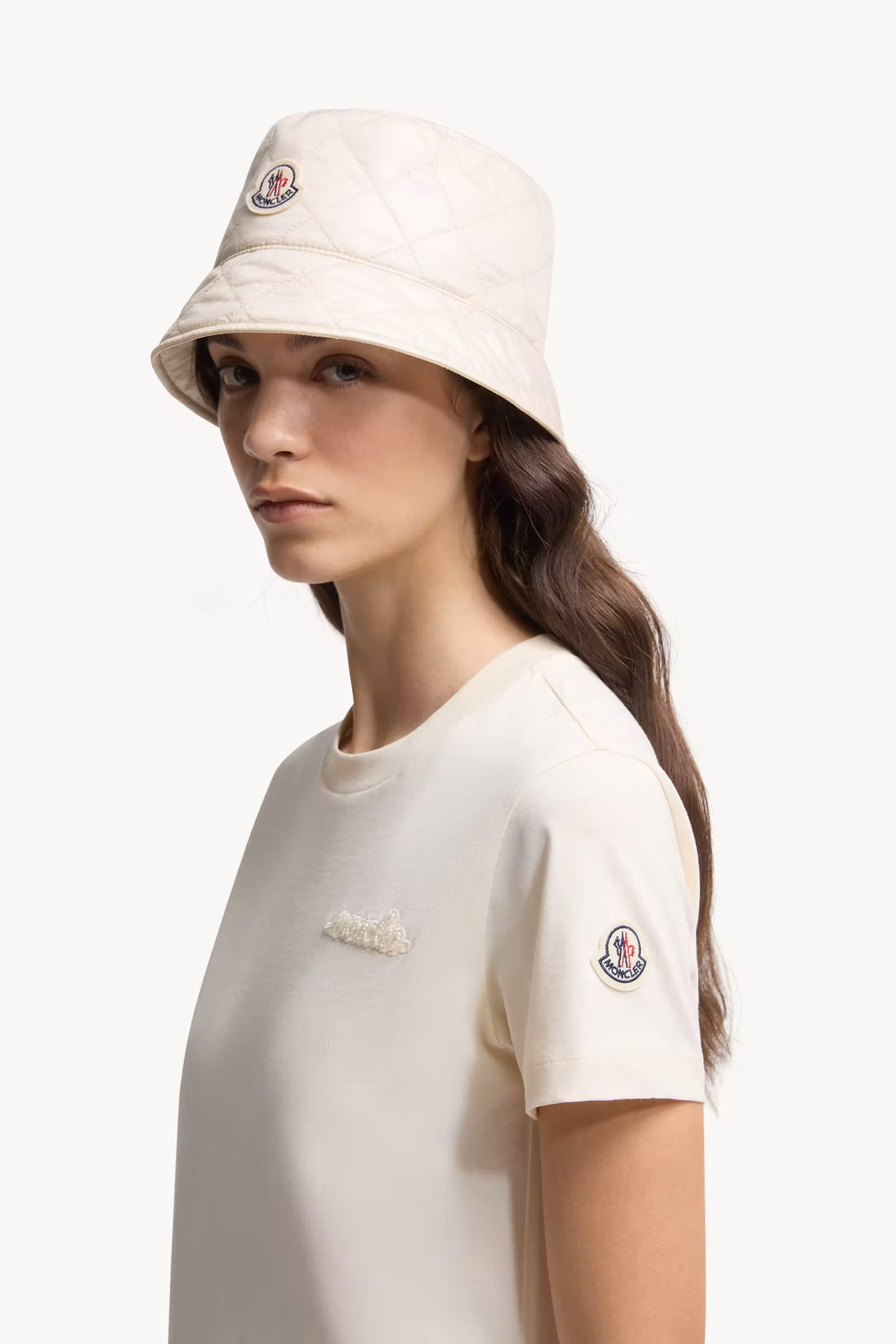 Beaded Logo Cotton T-Shirt