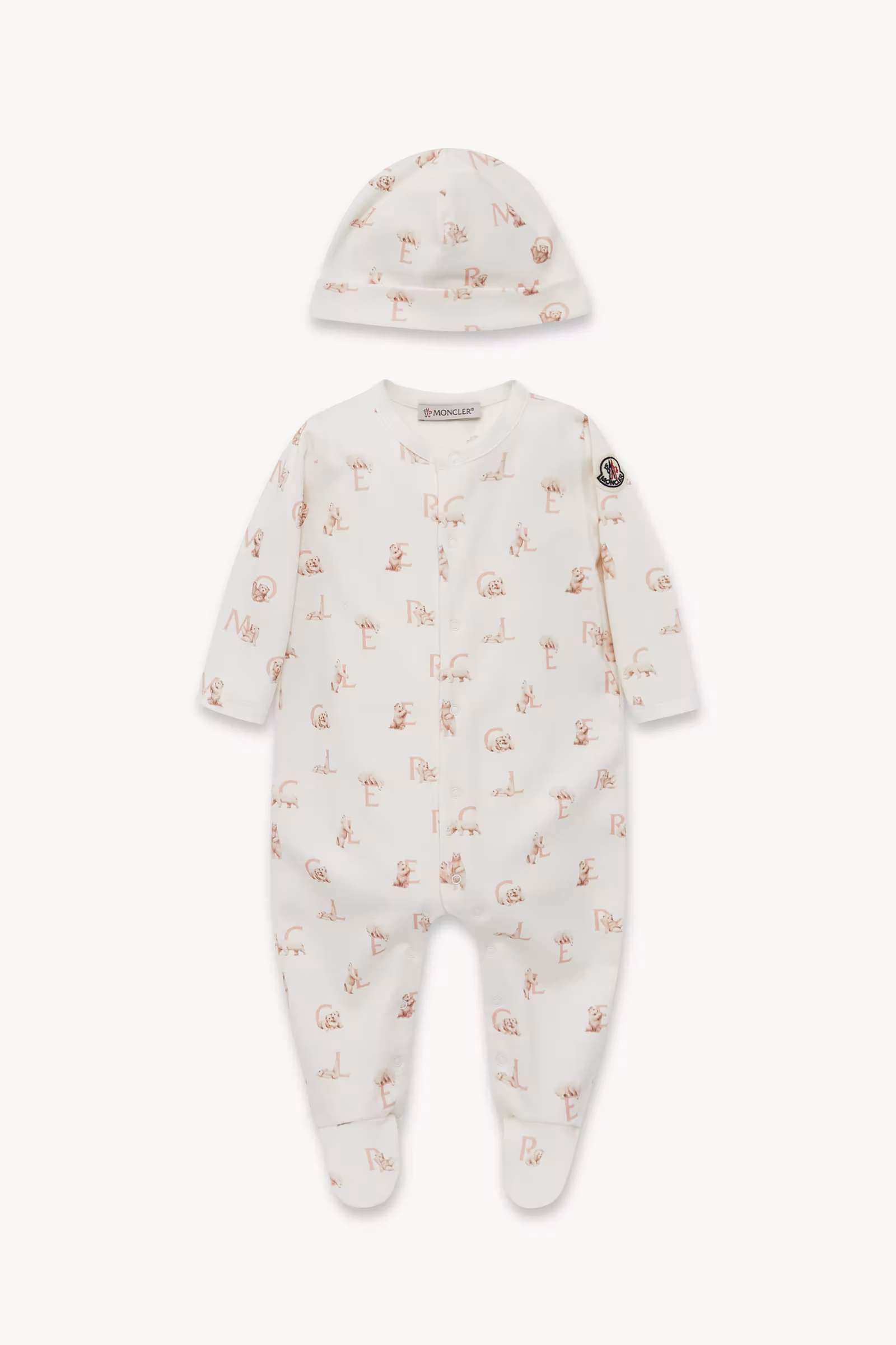 Teddy Bear Logo Print Cotton Set