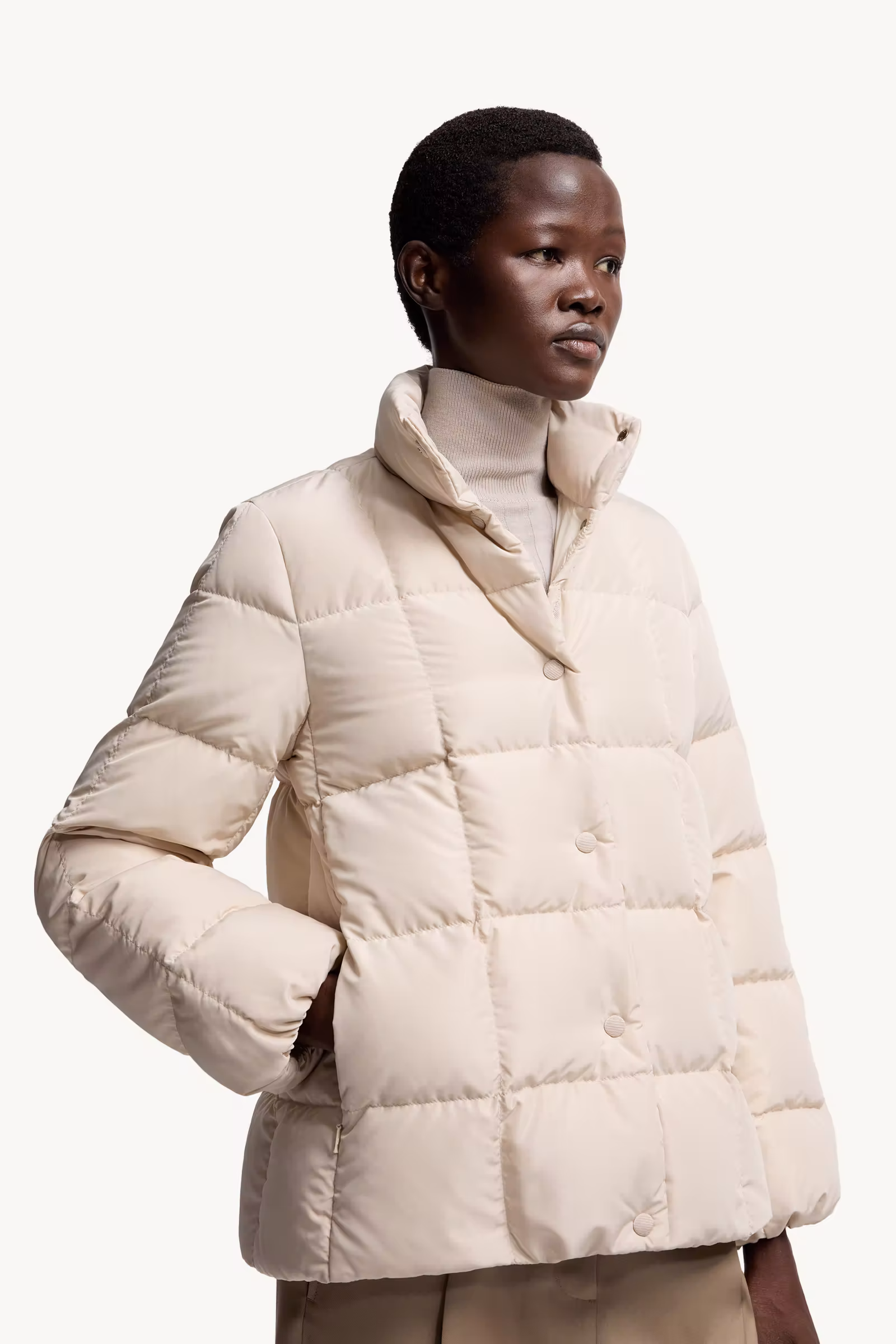 Cochevinne Square-Quilted Short Down Jacket