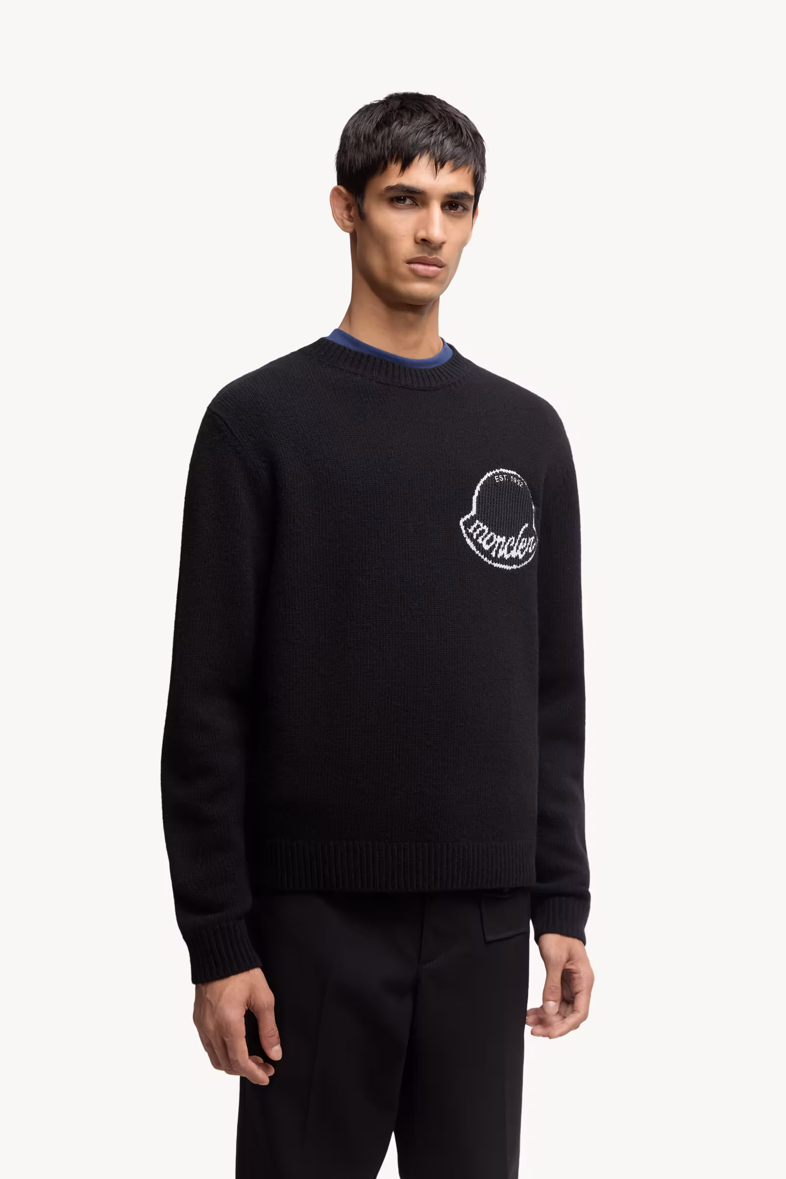 Embroidered Logo Wool Sweater