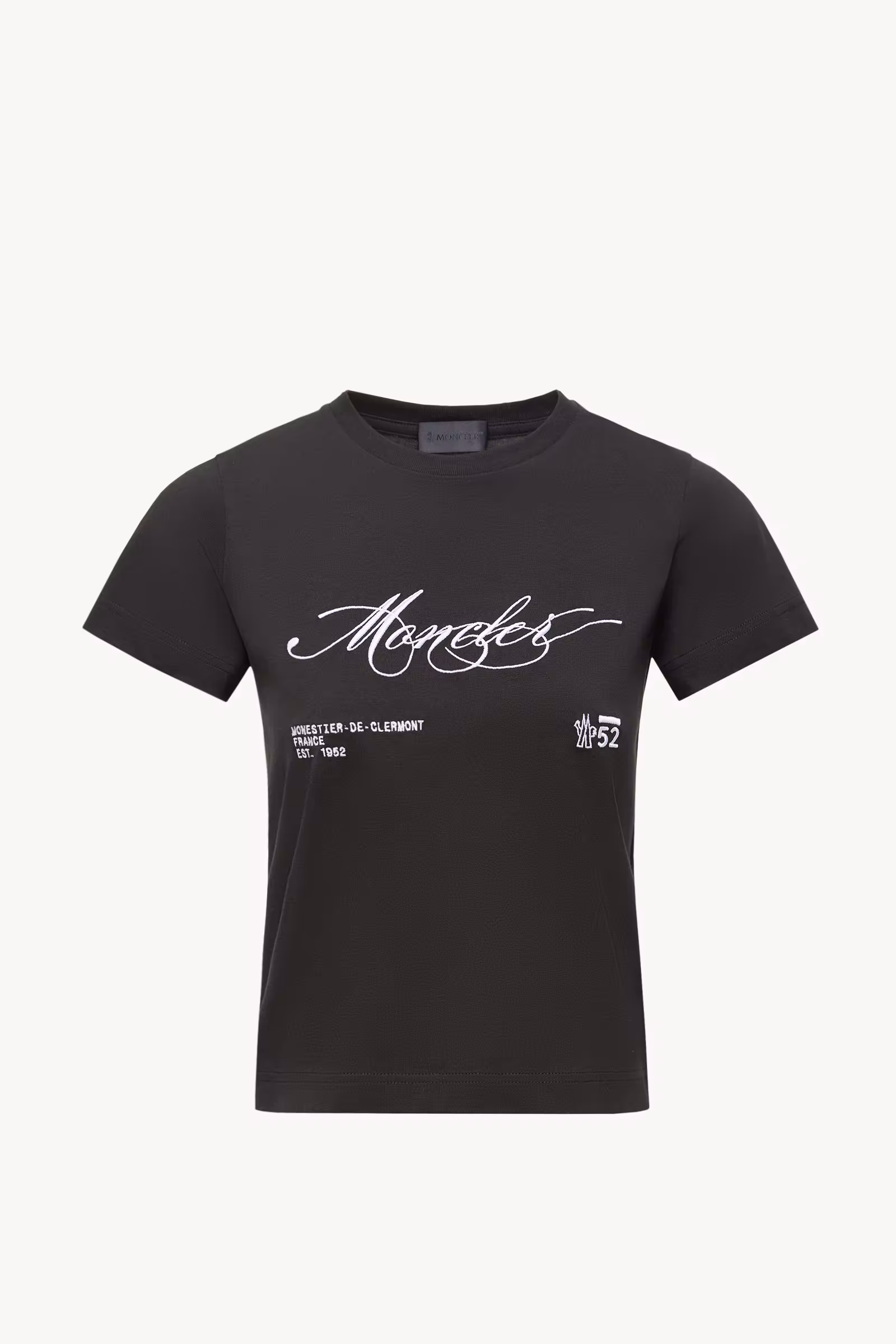 Embroidered Cursive Logo Cotton T-Shirt