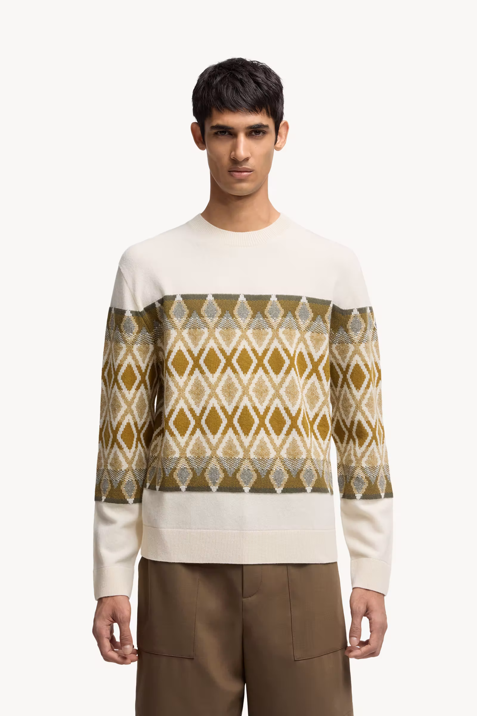 Rhombus Pattern Wool Sweater