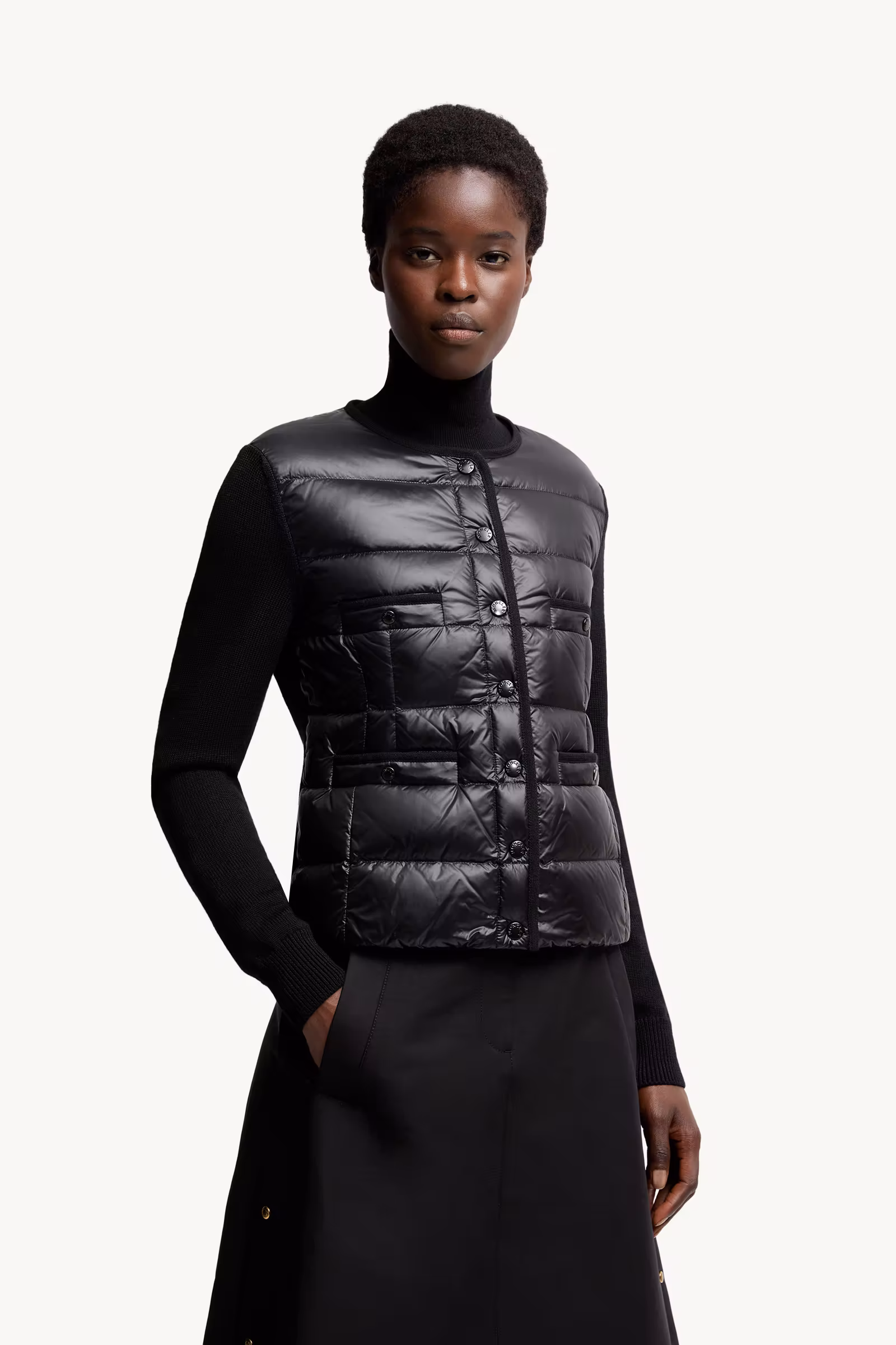 Padded Wool Cardigan