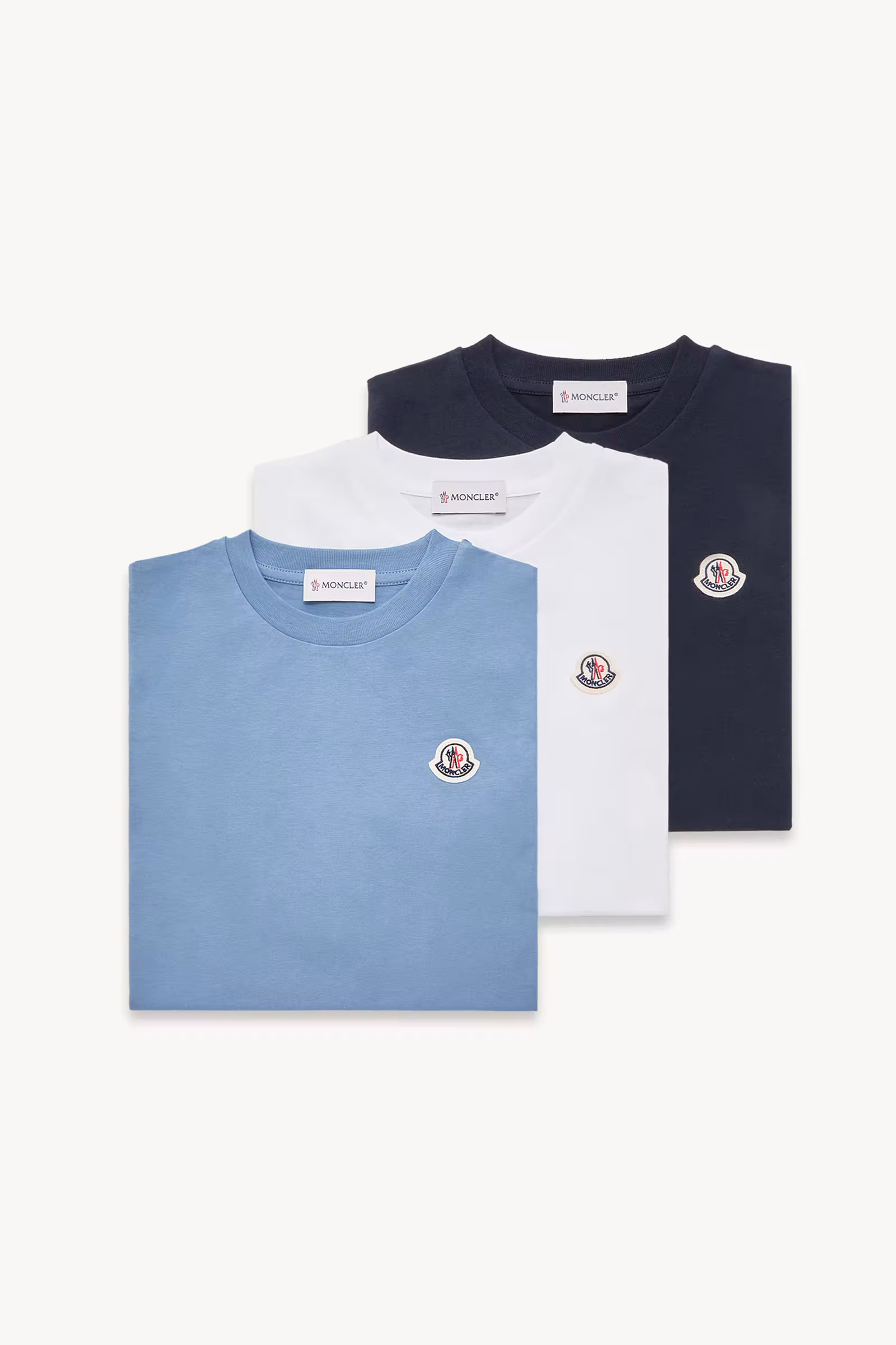 Logo Patch Cotton T-Shirt (Pack of Three)