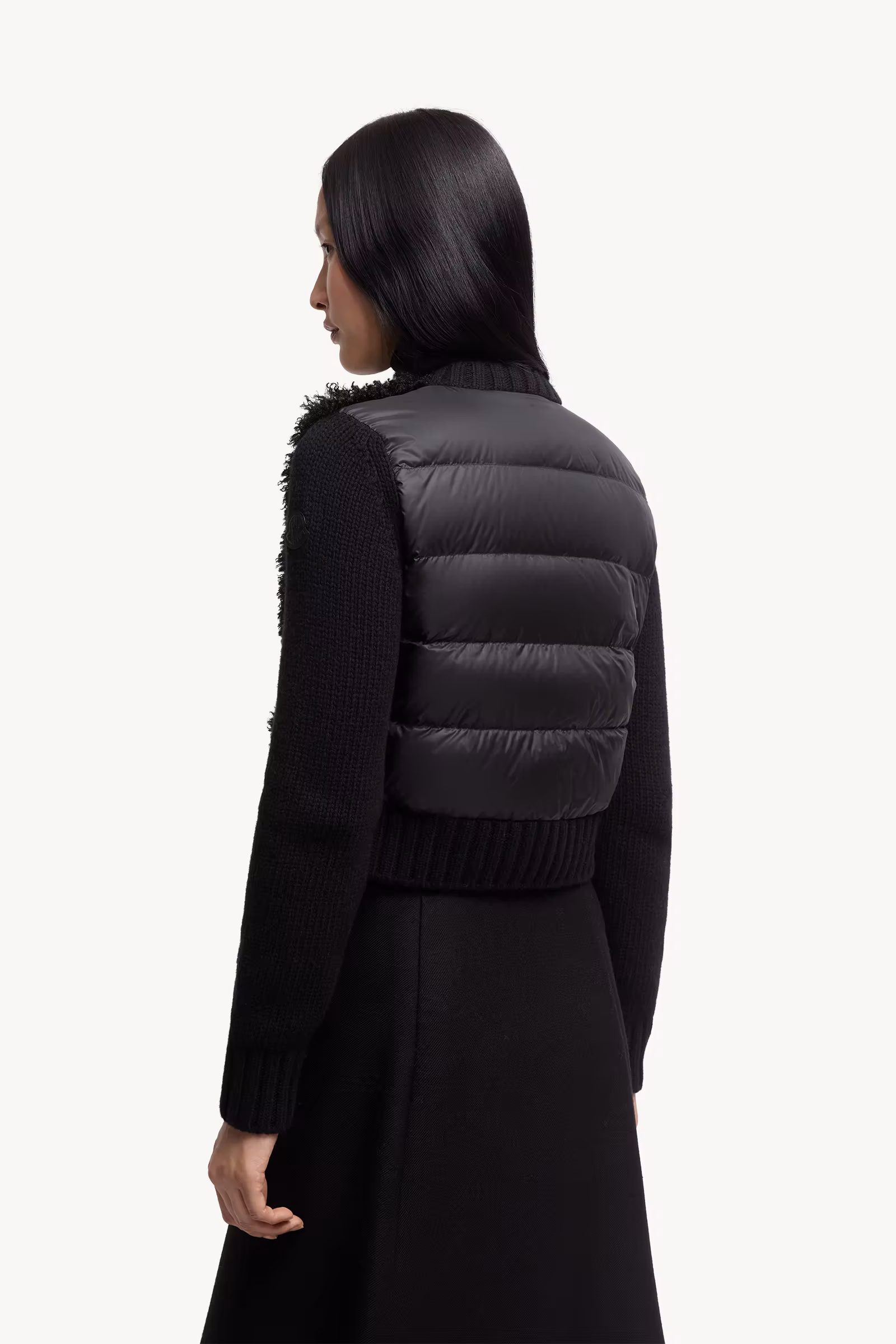 Padded Wool & Teddy Cardigan