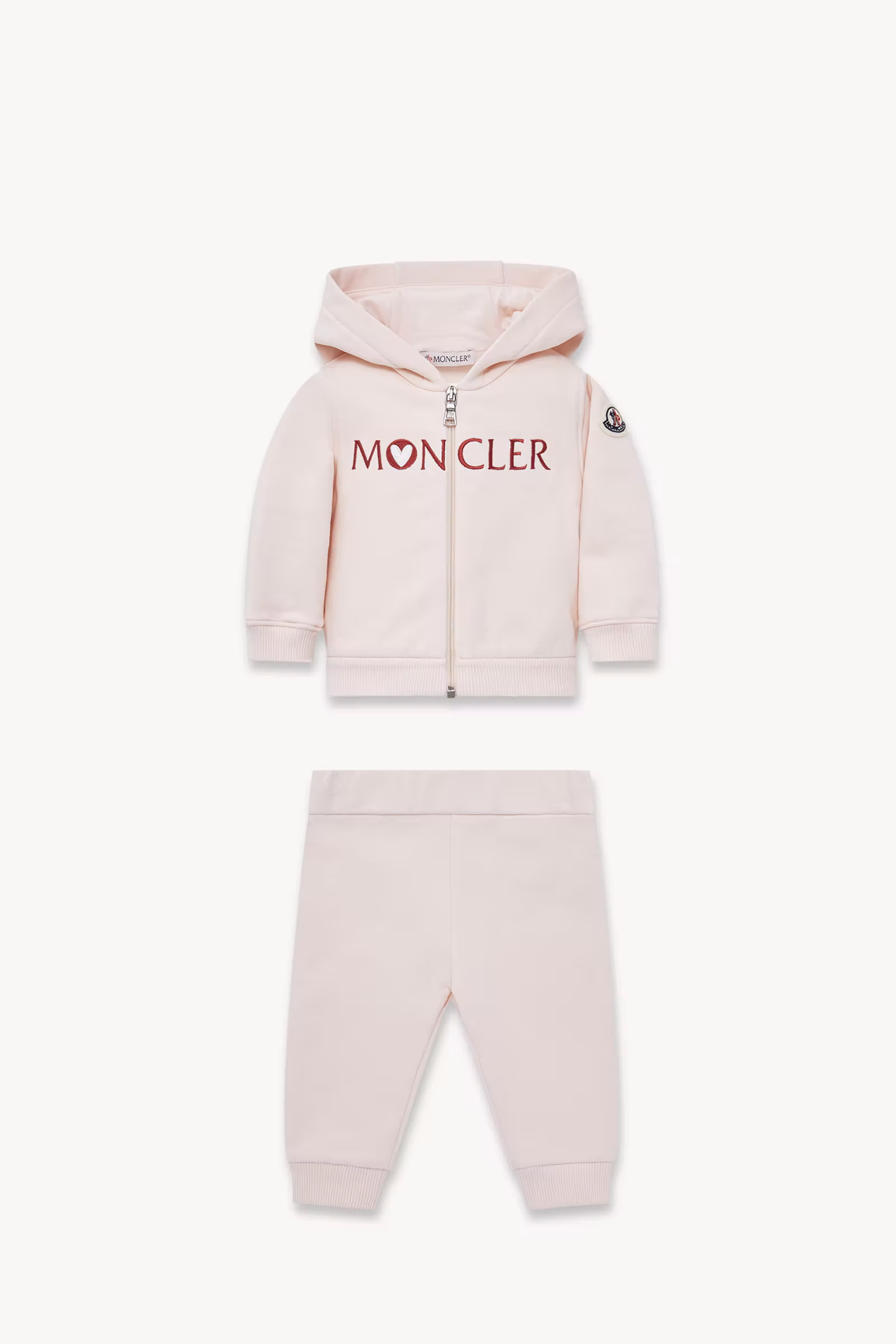 Embroidered Heart Logo Cotton Sweatsuit Set