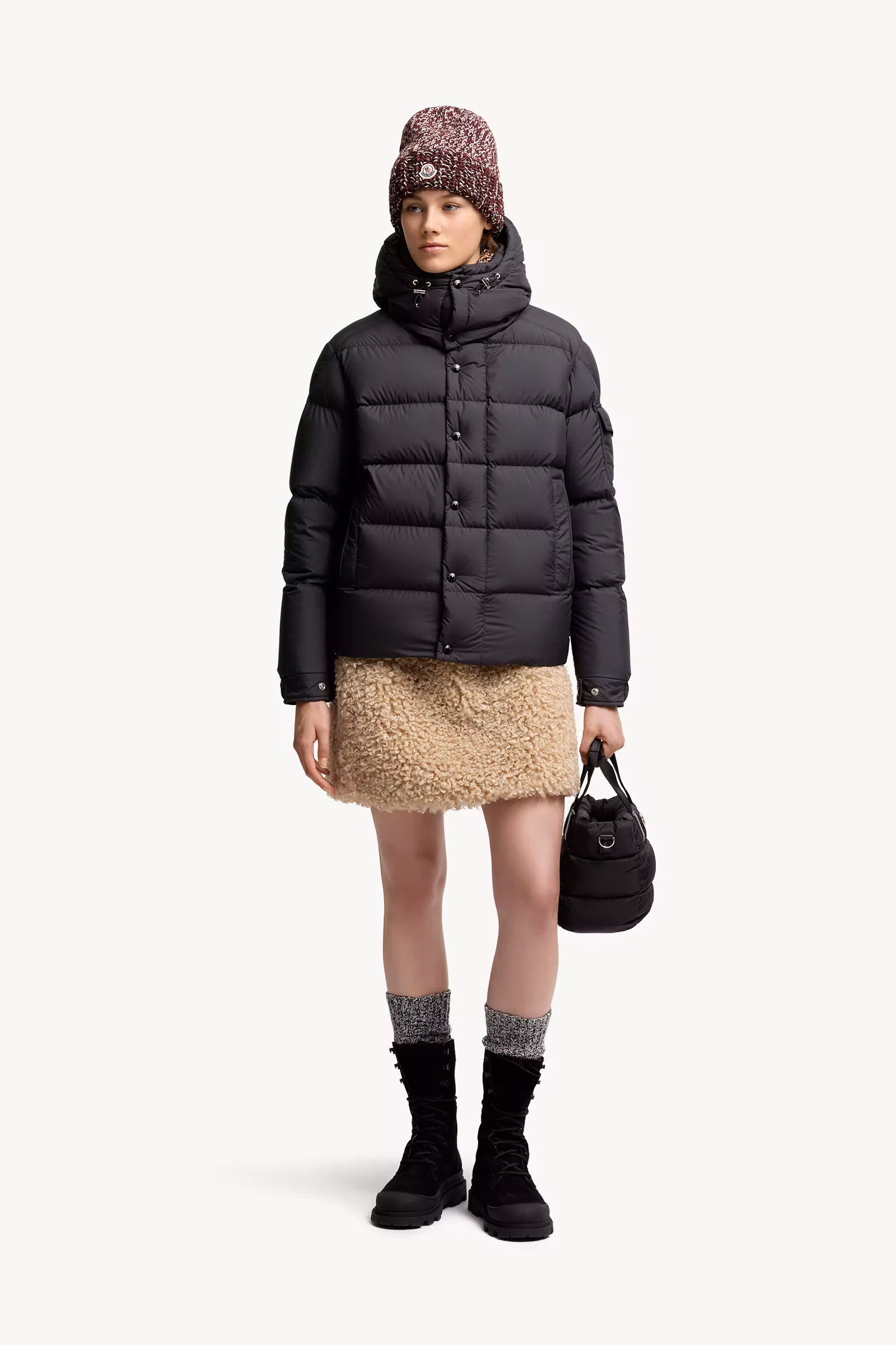 Moncler Maya 70 Hooded Short Down Jacket