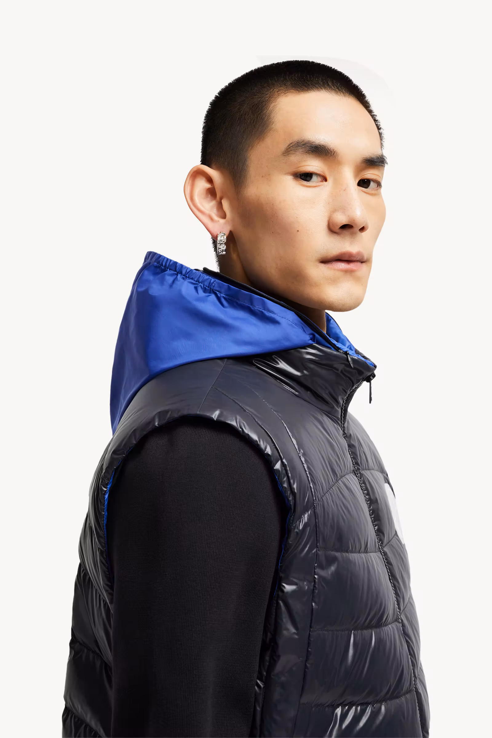Menelao Hooded Curvy-Quilted Down Vest
