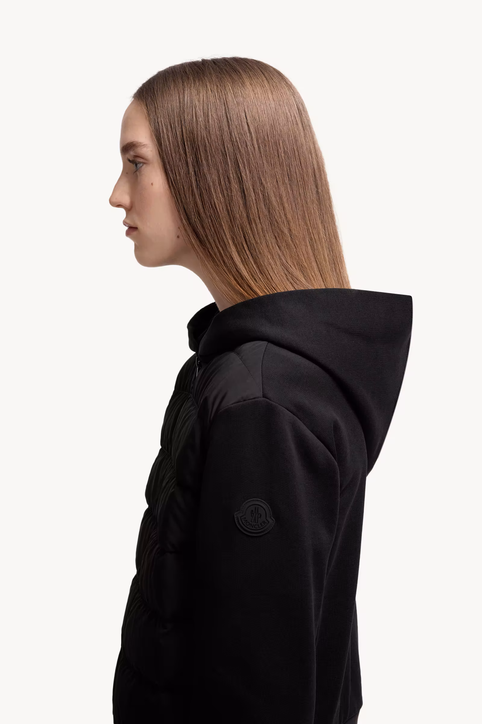 Padded Cotton Zip-Up Hoodie