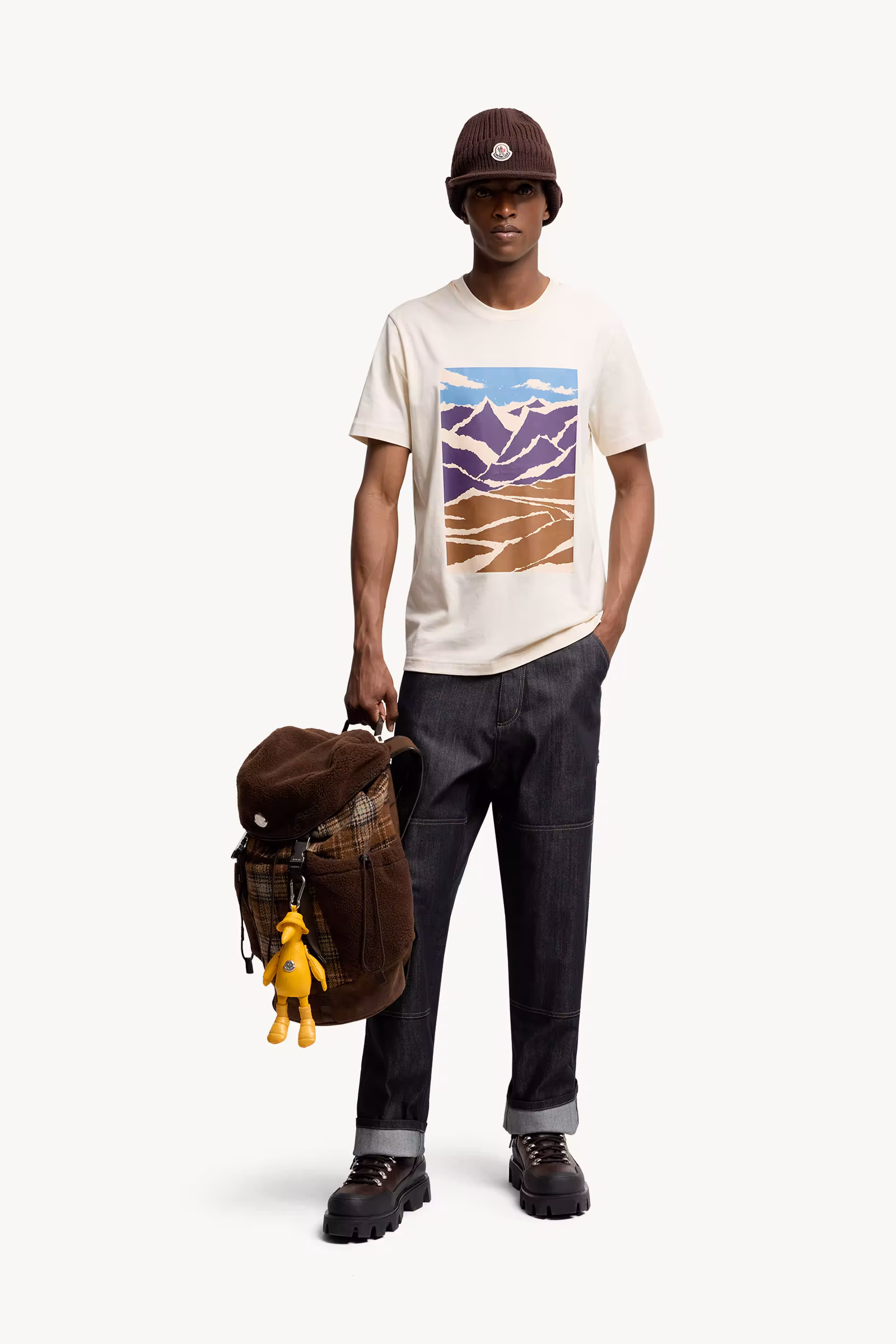 Mountain Print Cotton T-Shirt