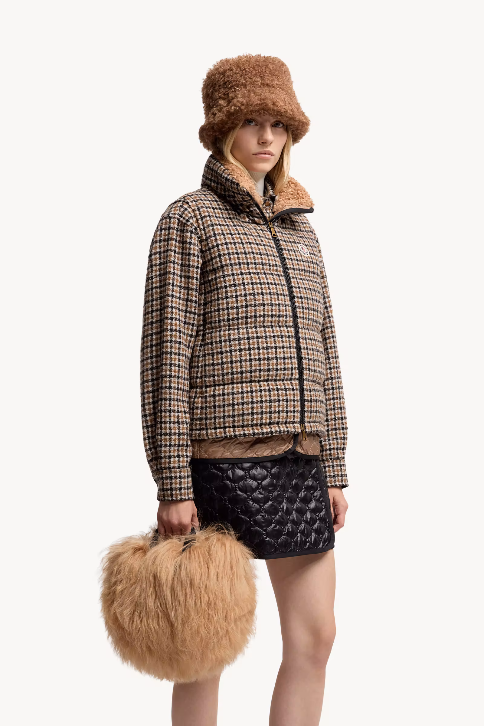 Micro Caradoc Shearling Tote Bag