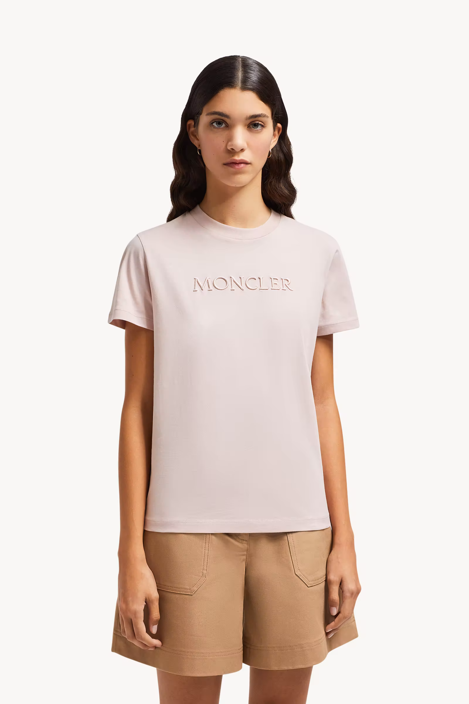 Embroidered Tonal Logo Cotton T-Shirt