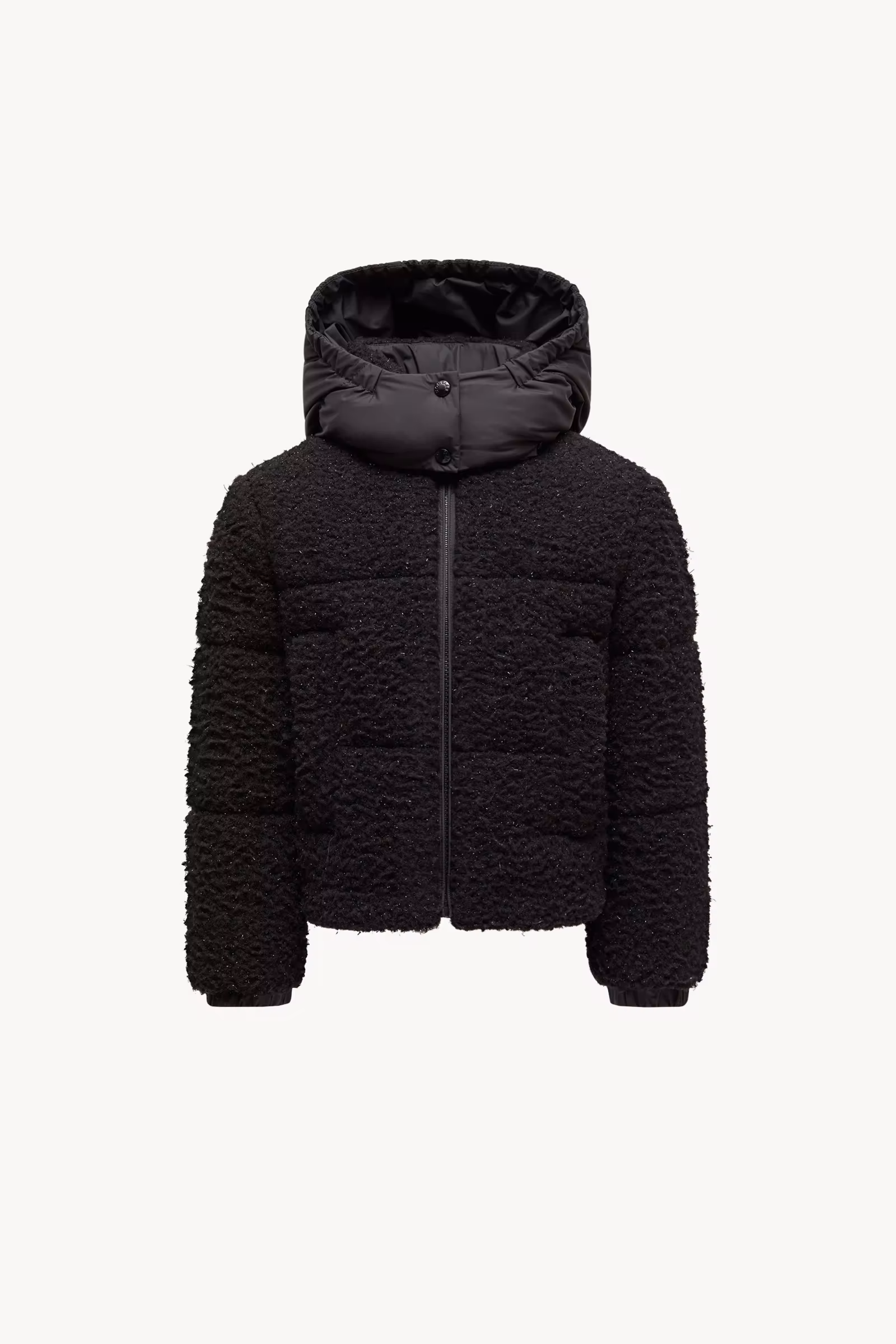 Zambaga Metallic Teddy Hooded Down Jacket