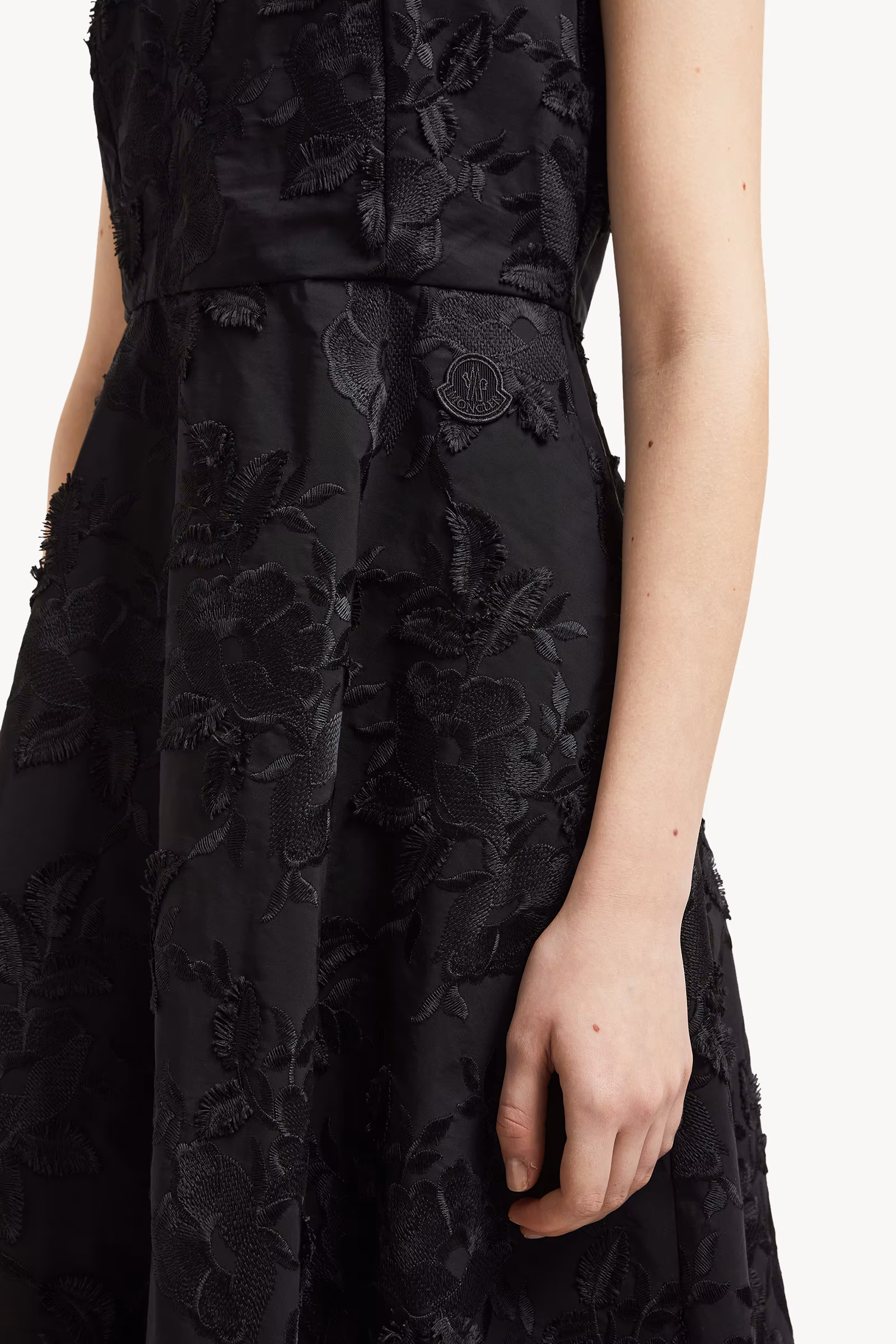 Textured Floral Gabardine Dress