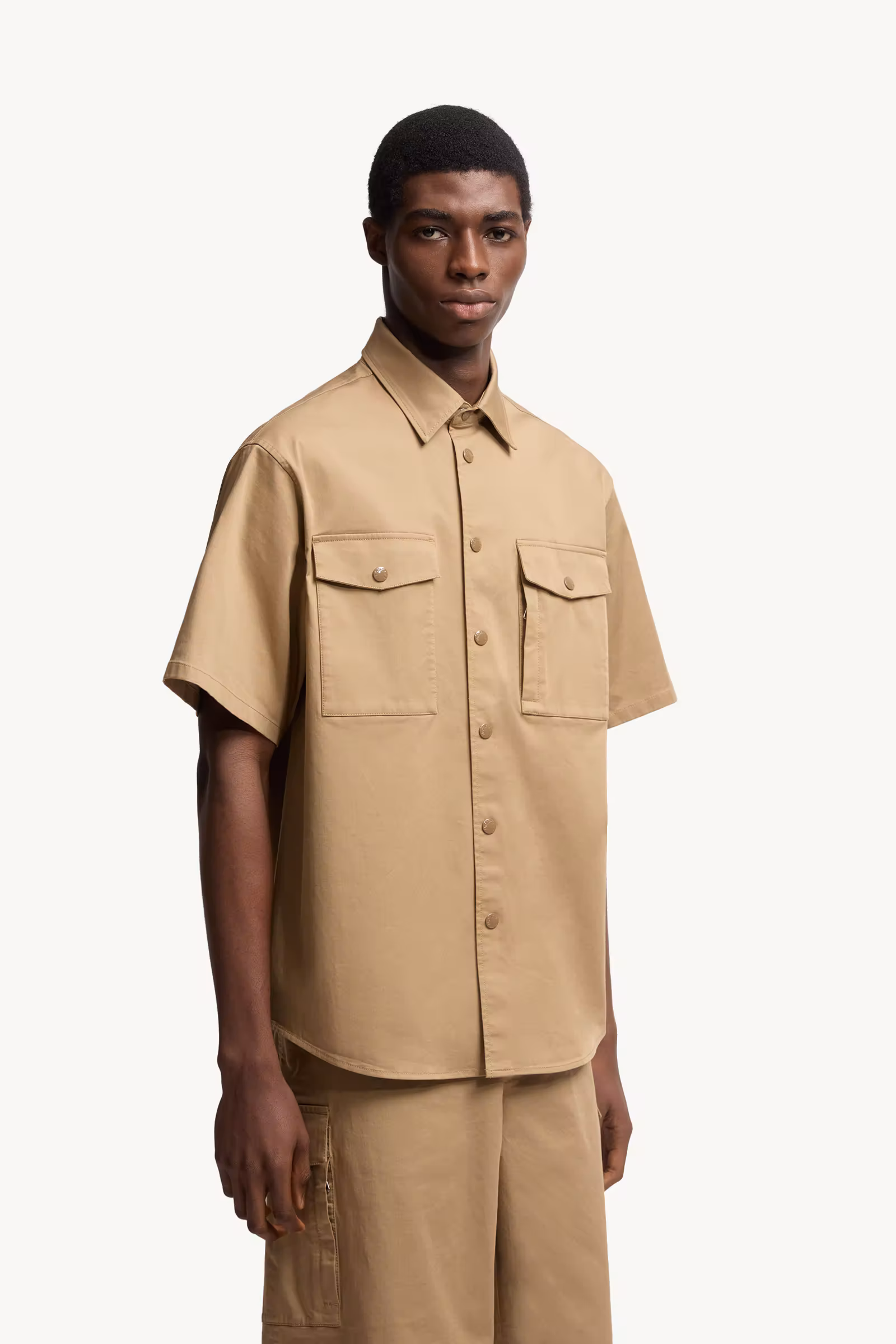 Cotton Gabardine Short Sleeve Shirt
