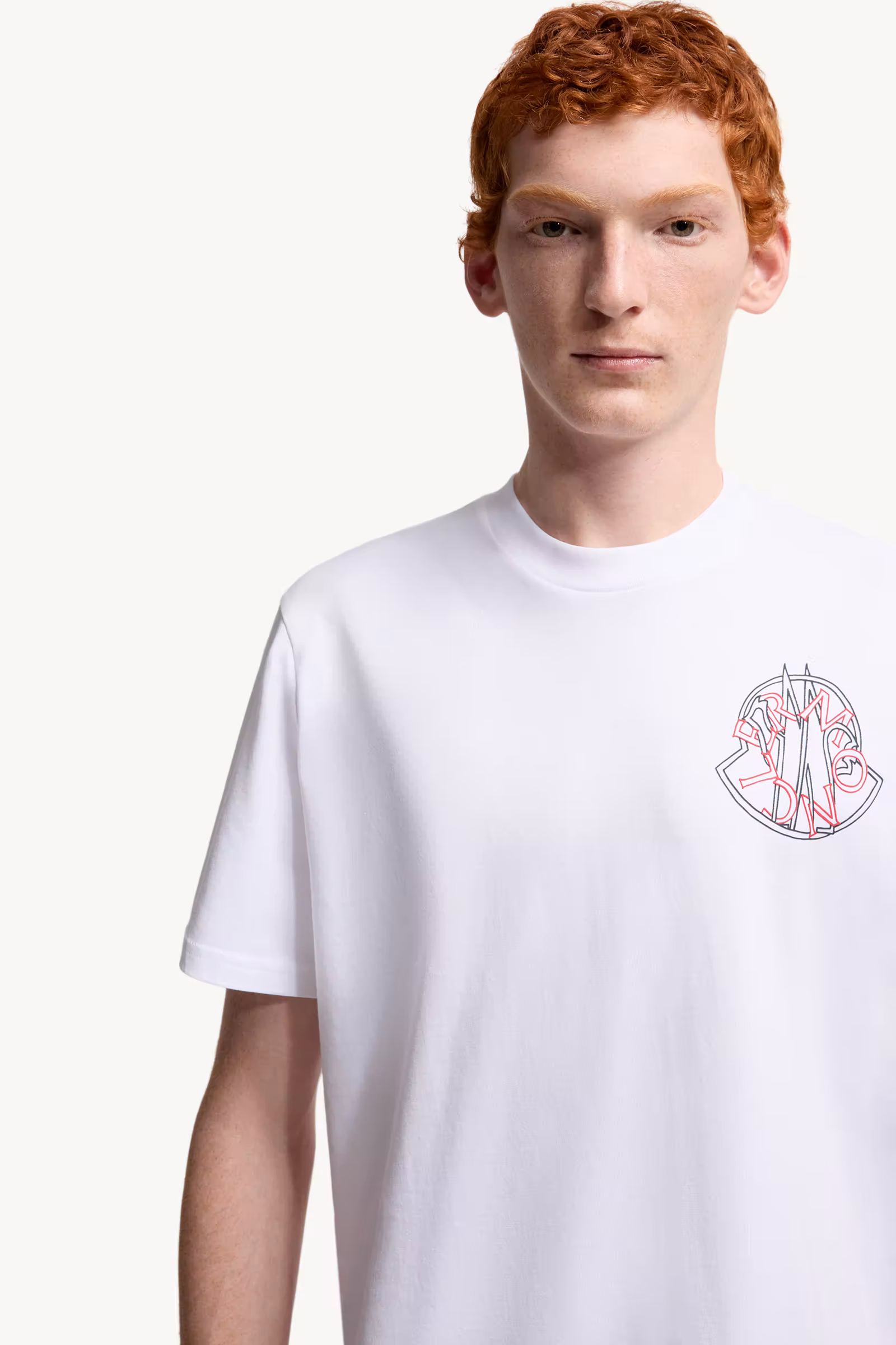 Overlapped Logo Cotton T-Shirt