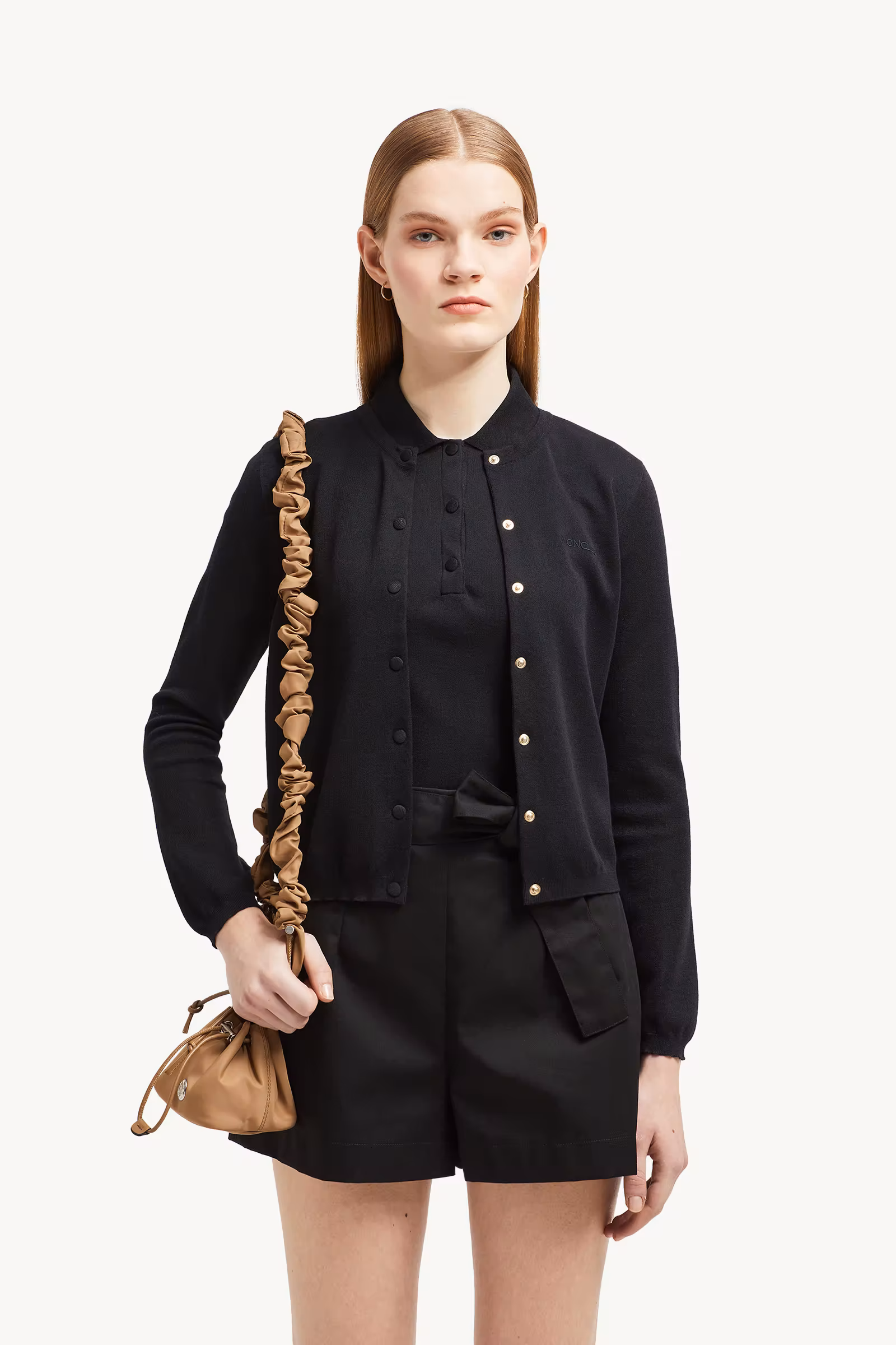 Embroidered Logo Cotton Cardigan