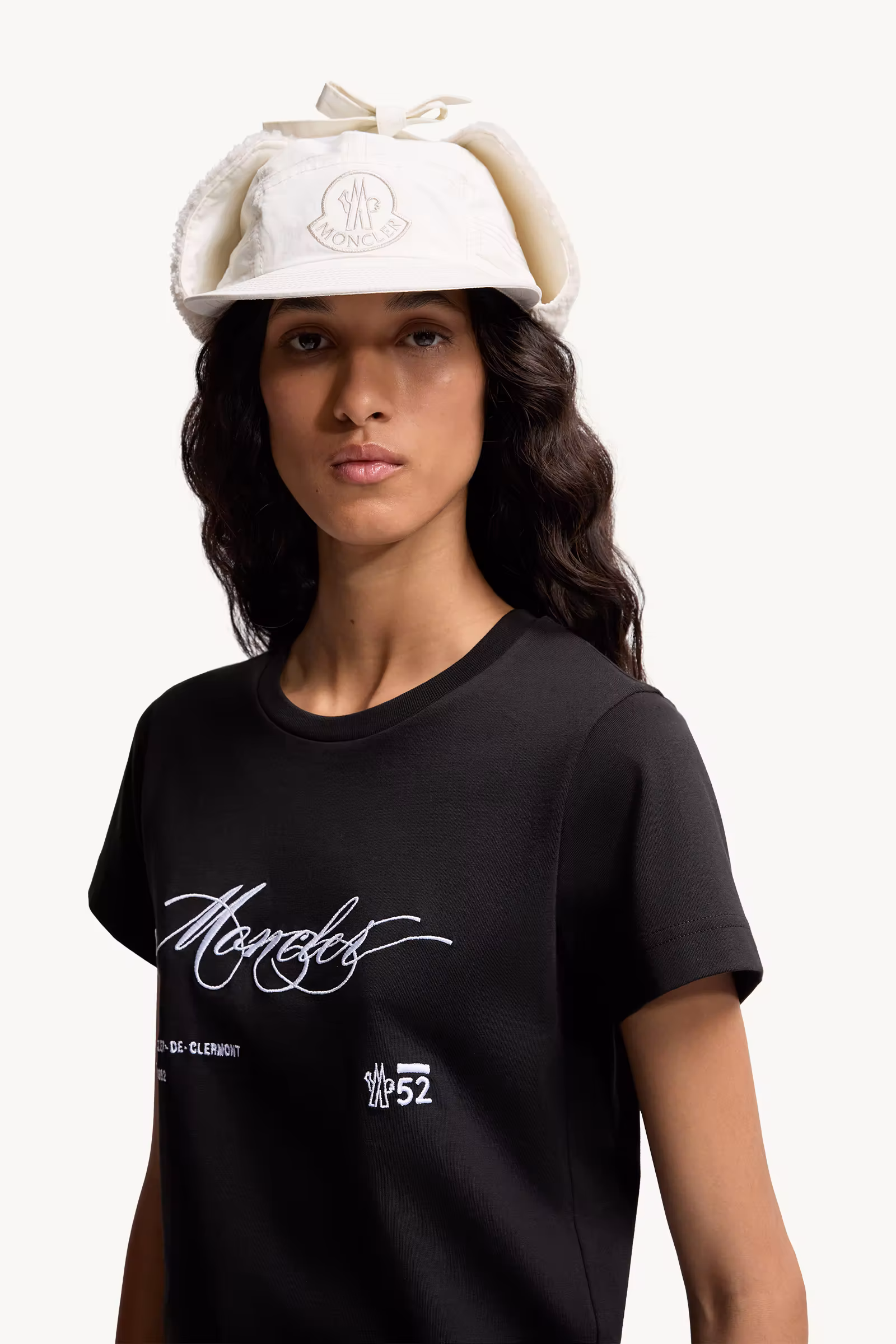 Embroidered Cursive Logo Cotton T-Shirt