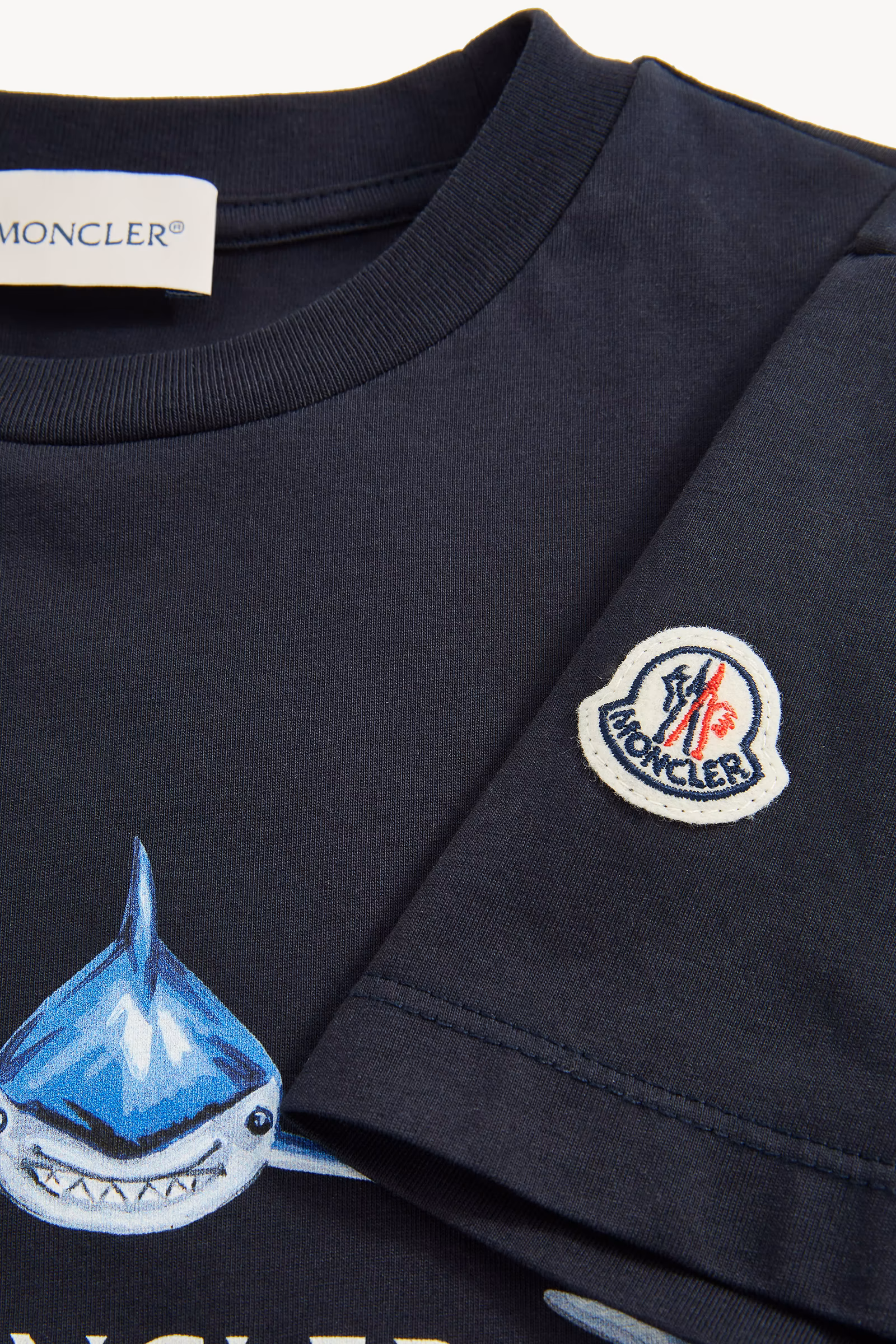 Shark Motif Cotton Jersey Set