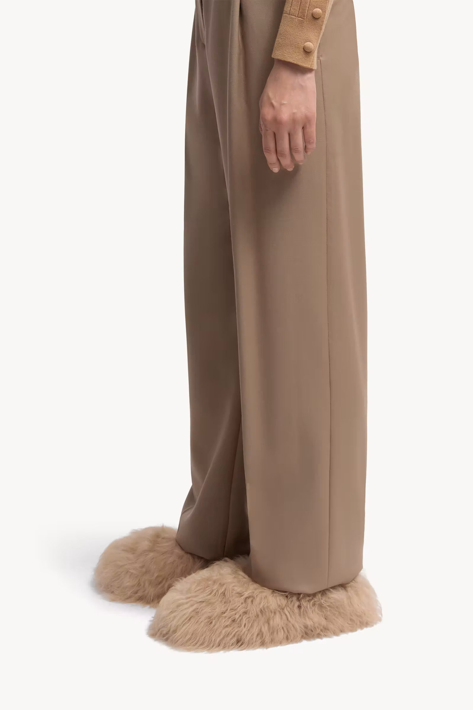 Wool Gabardine Tailored Pants