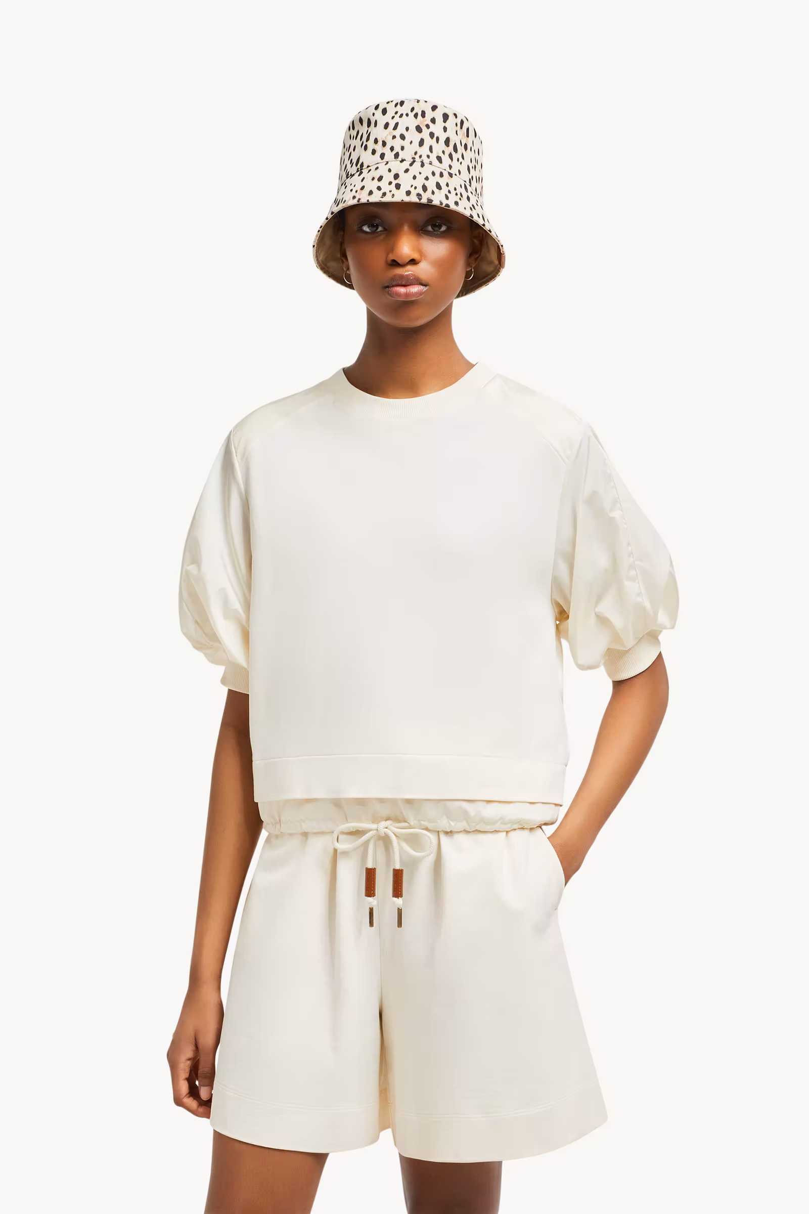 Puff Sleeve Cotton T-Shirt