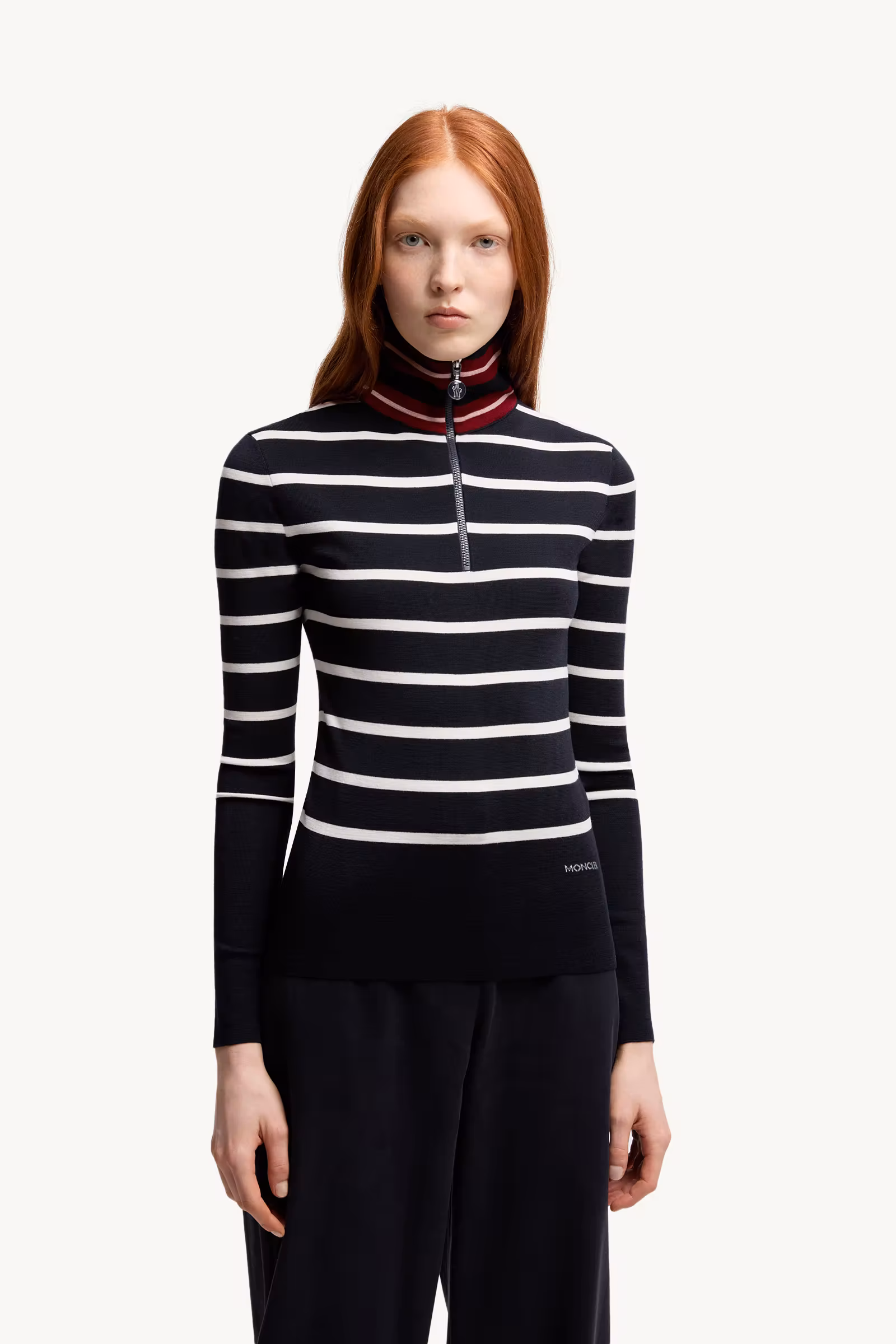 Striped Wool Turtleneck Sweater