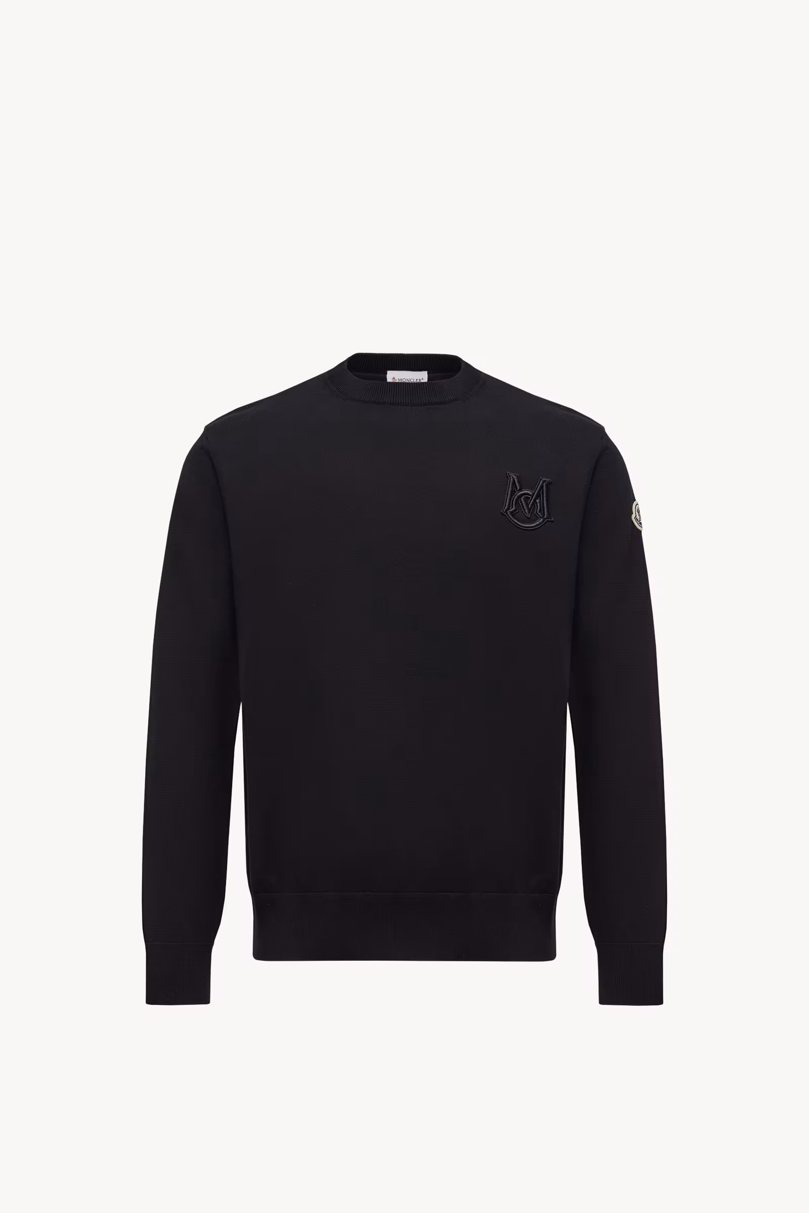 Embroidered Monogram Cotton Sweater