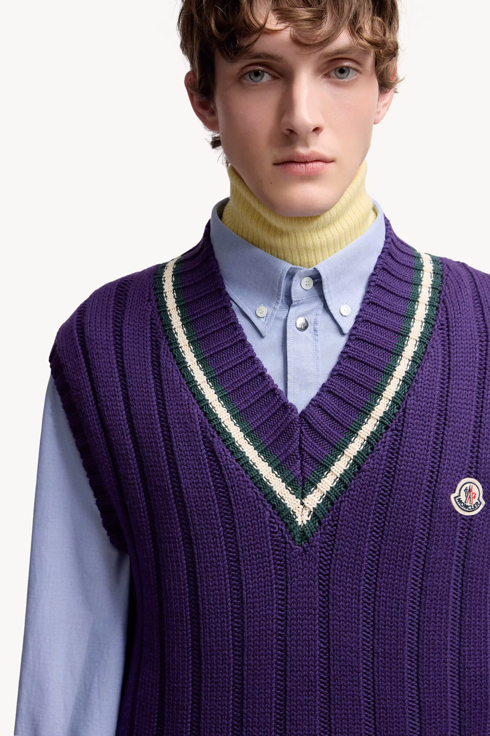 Wool & Cotton V-Neck Vest