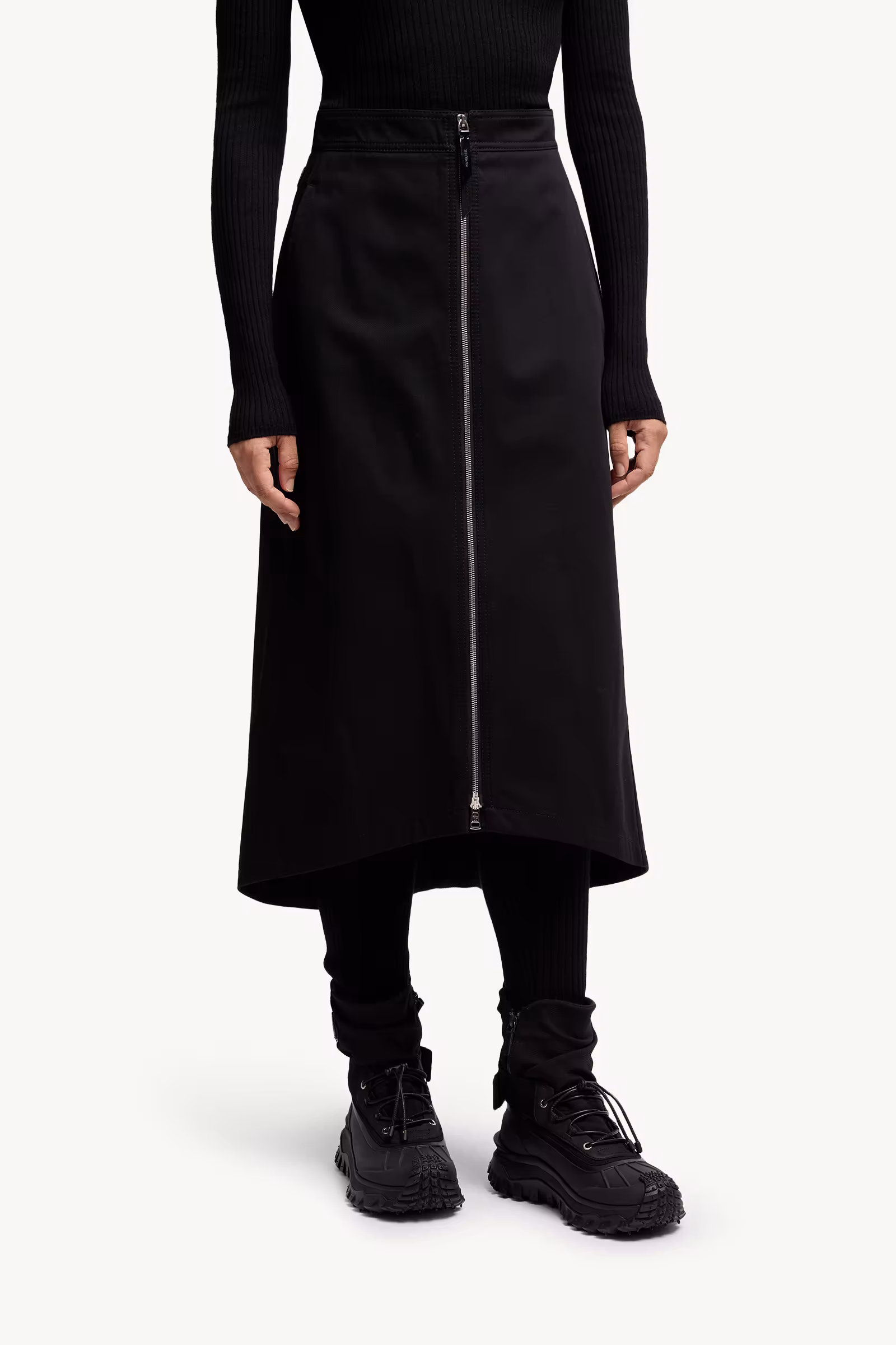 Moncler x EE72 by Edward Enninful Cotton Gabardine Midi Skirt