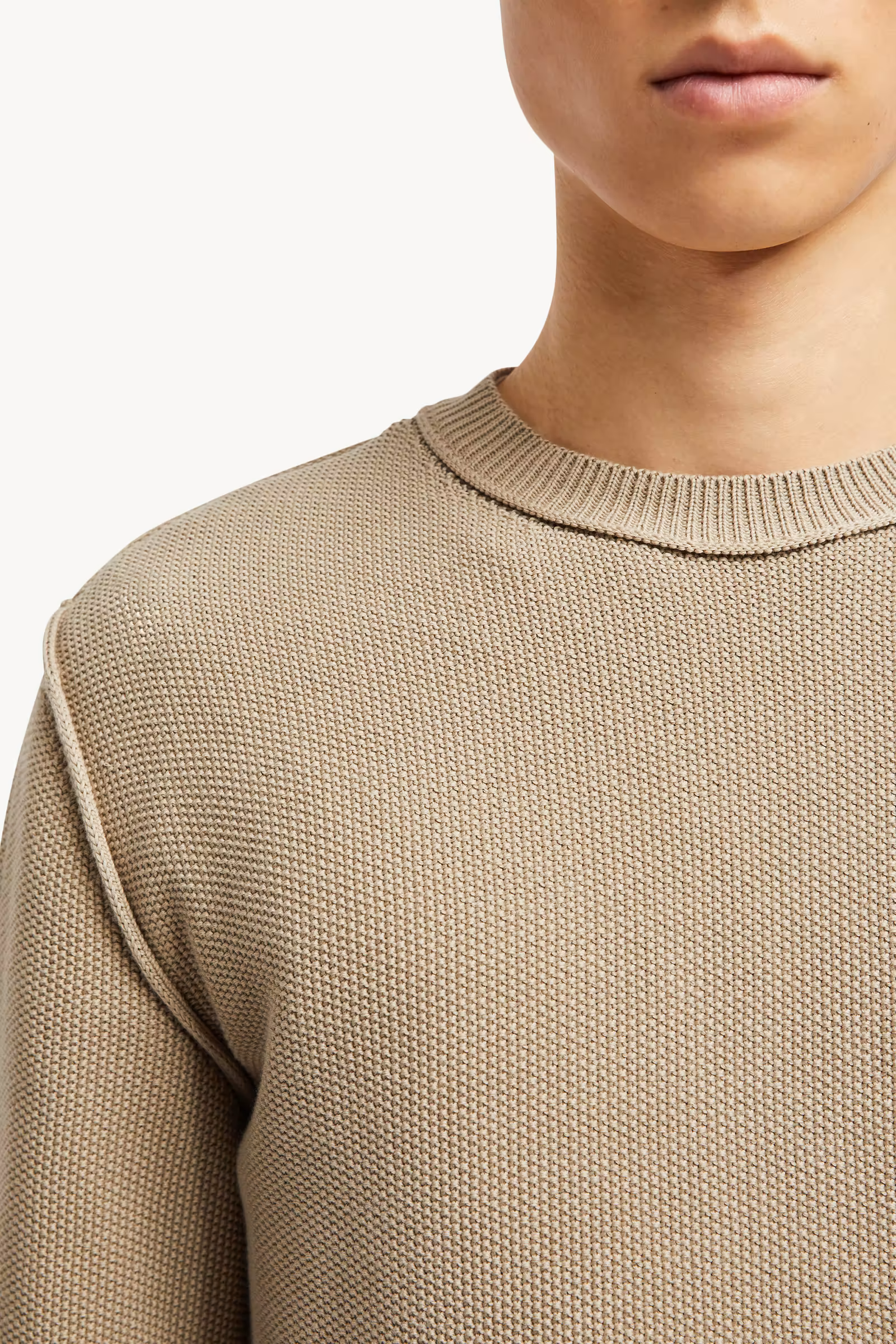 Textured Cotton Sweater