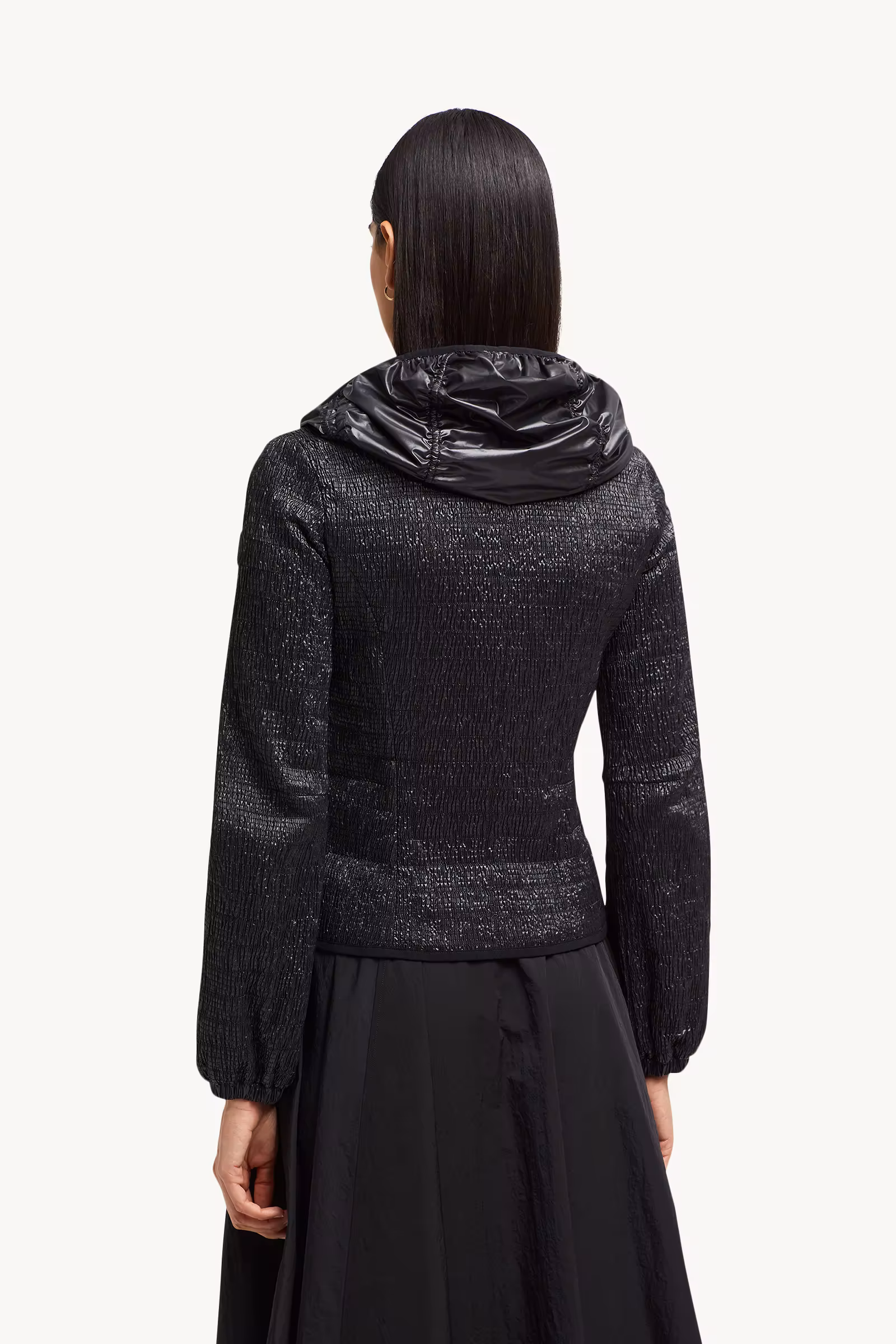 Yville Hooded Ruched Windbreaker