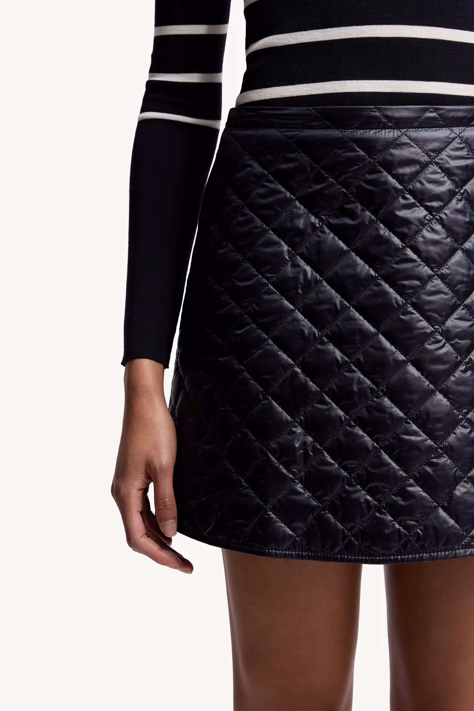 Diamond-Quilted Mini Skirt