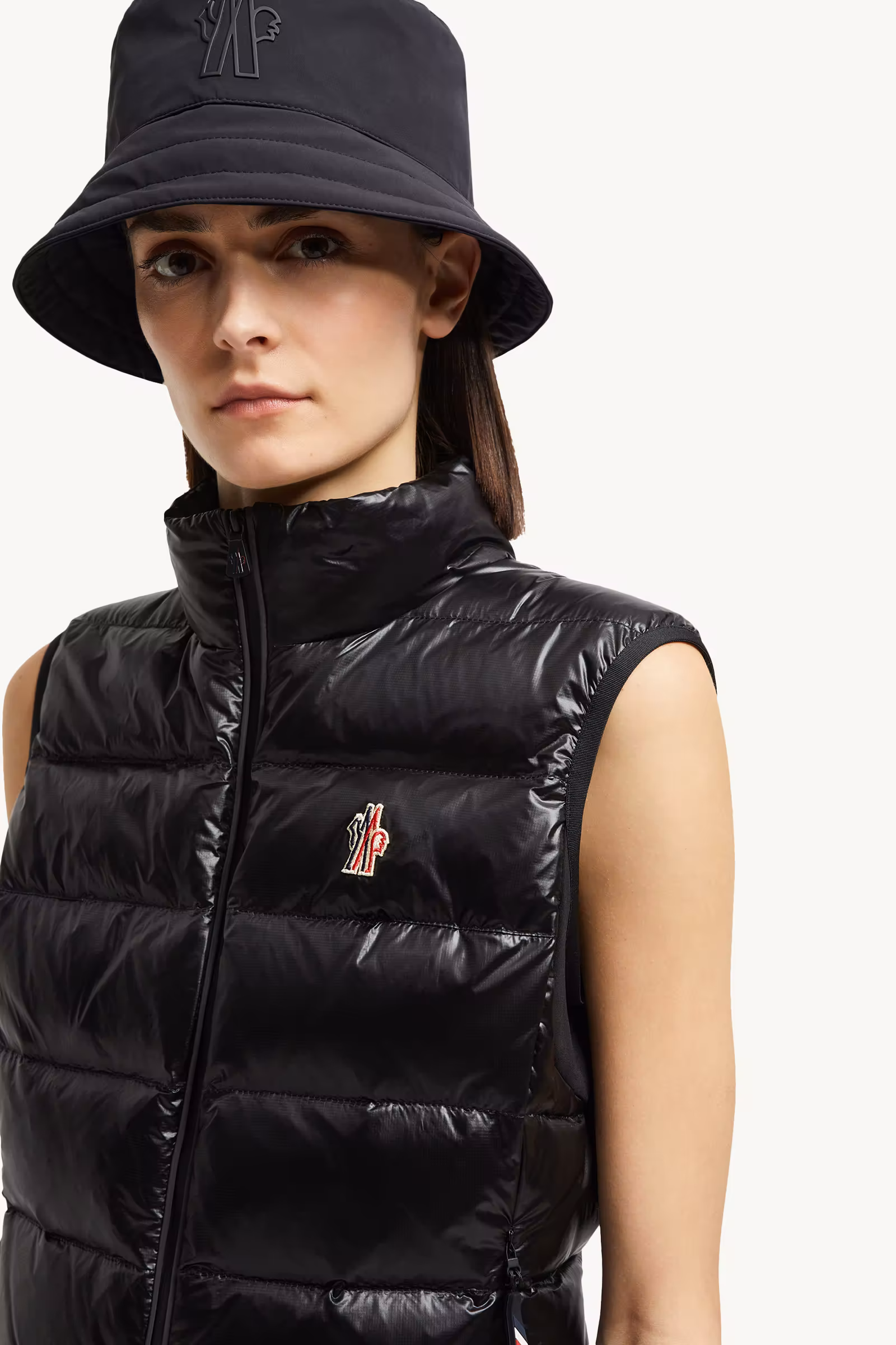 Padded Zip-Up Jersey Vest